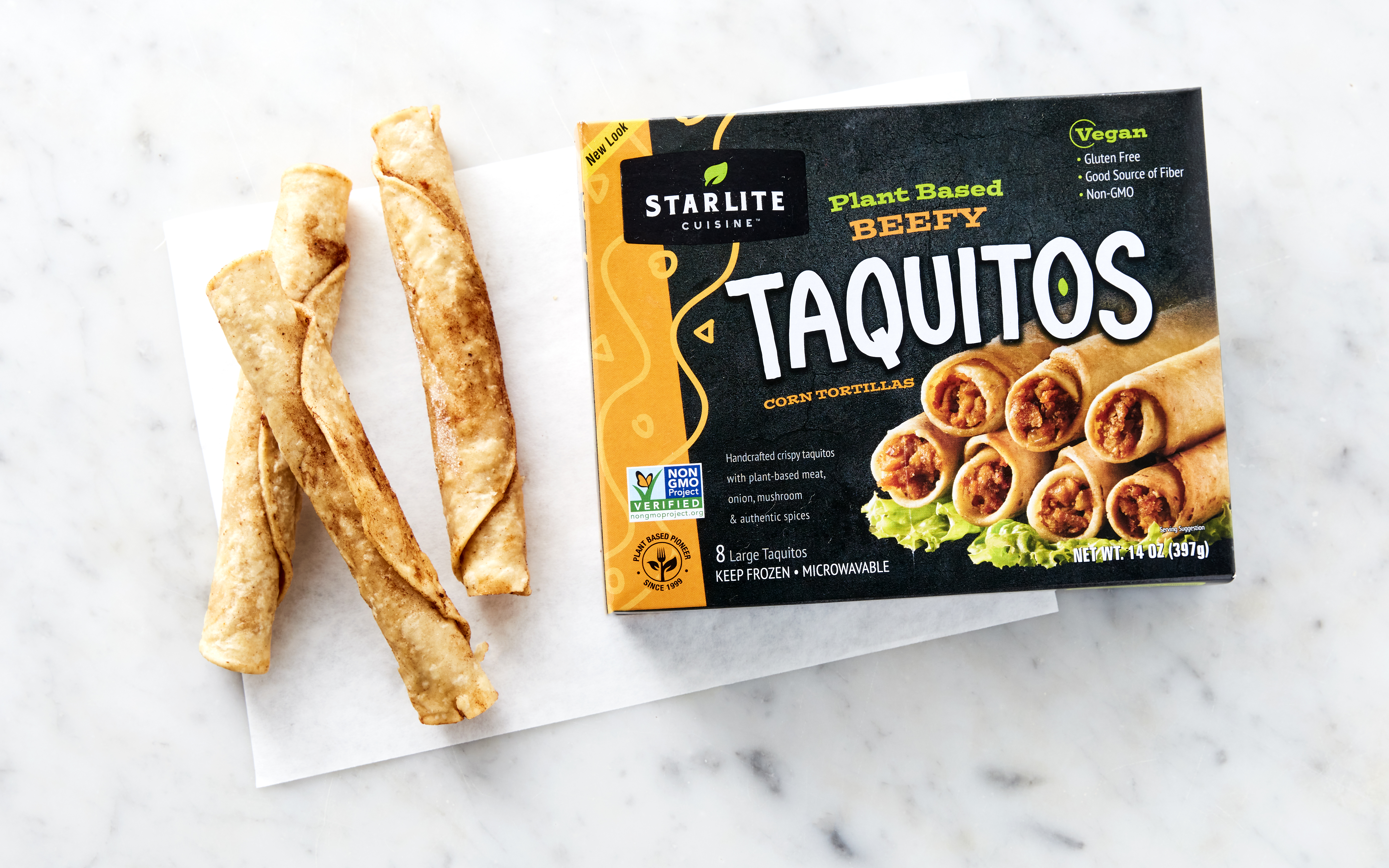 PlantBased Beefy Taquitos 14 oz Starlite Cuisine Good Eggs