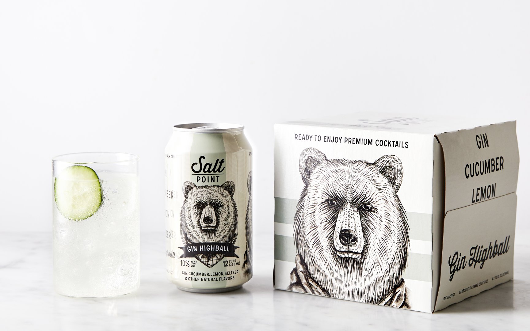 Gin Highball 4 count Salt Point Good Eggs