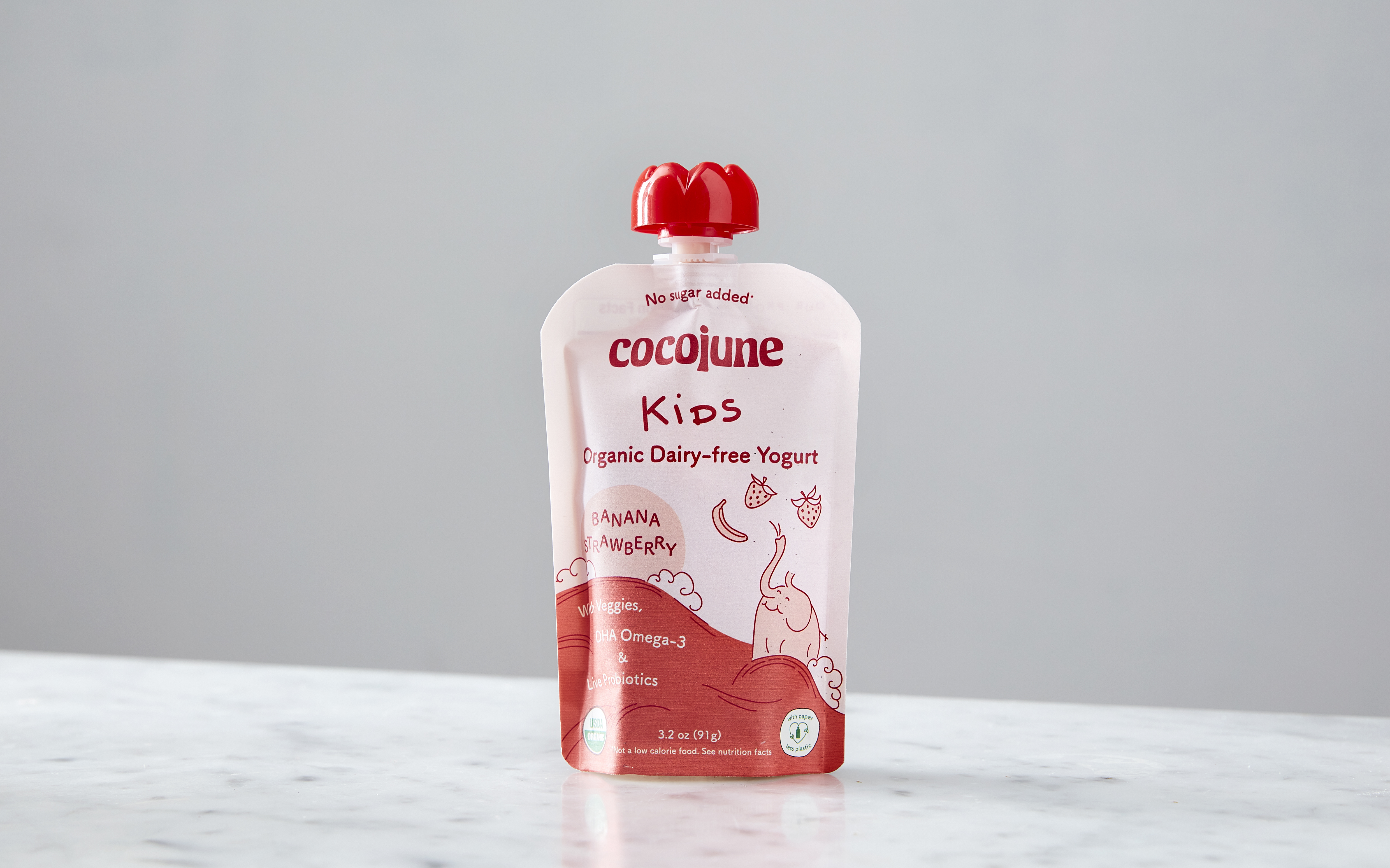 Organic Dairy-Free Kids Pouch Strawberry Banana Good Eggs
