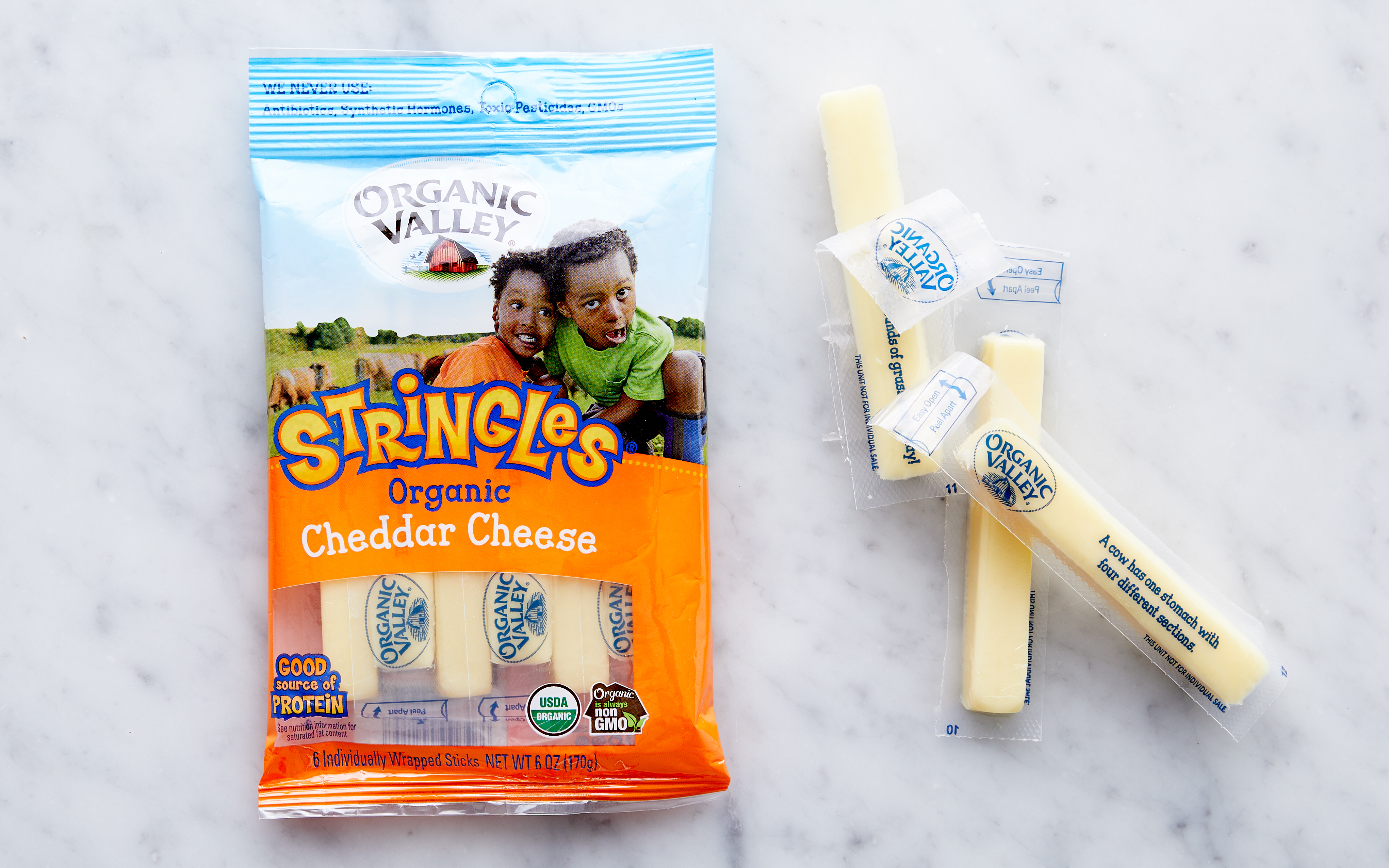 Organic Cheddar Cheese Snack Sticks 6 count Organic Valley Good Eggs