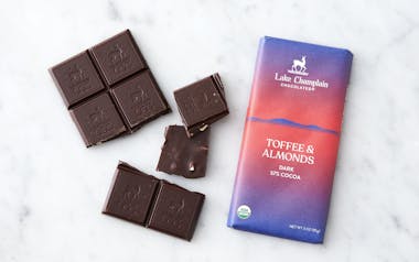Organic Toffee & Almond Crunch Dark Chocolate Bar