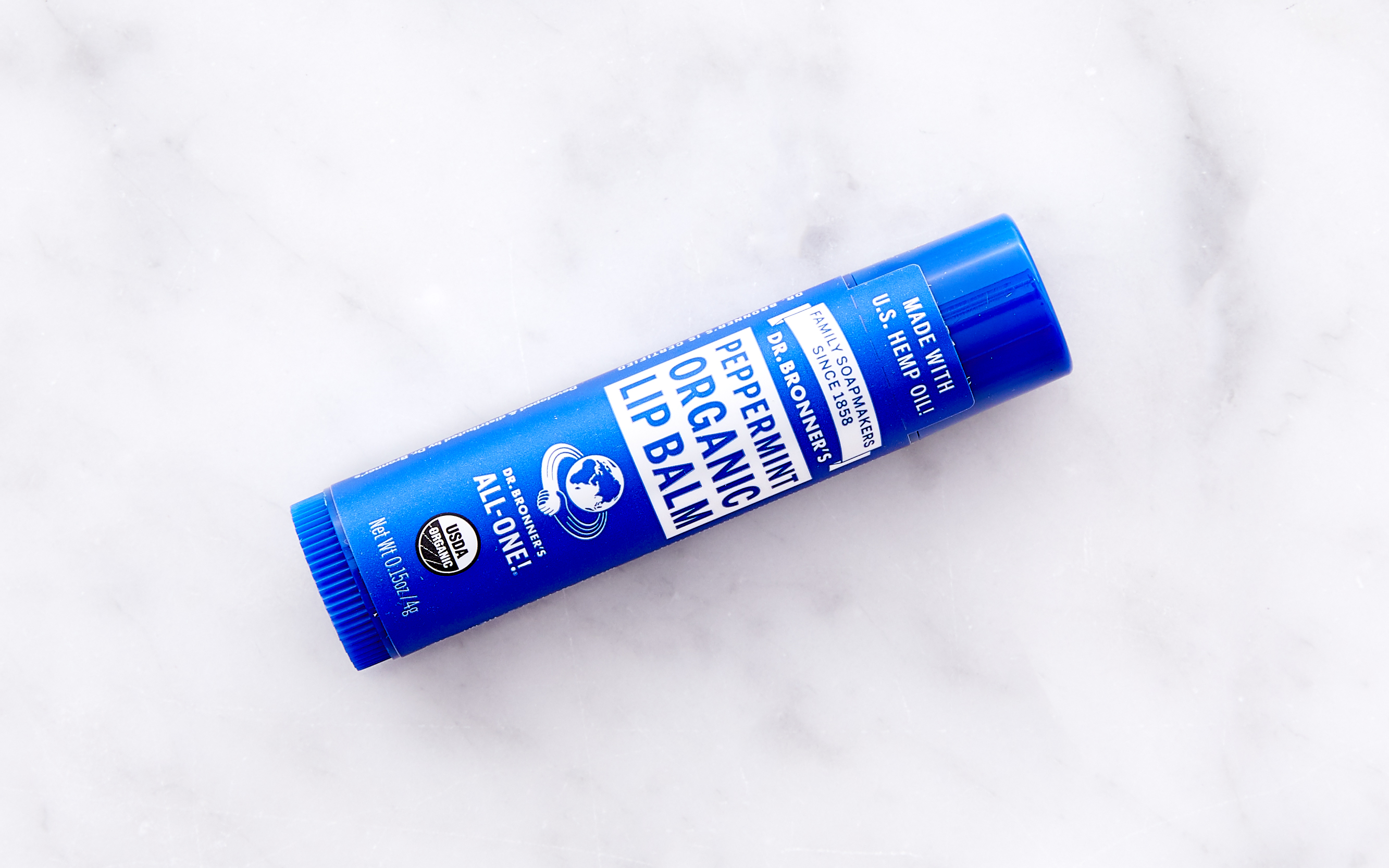 Peppermint Organic Lip Balm 0.15 oz Dr. Bronner's Good Eggs