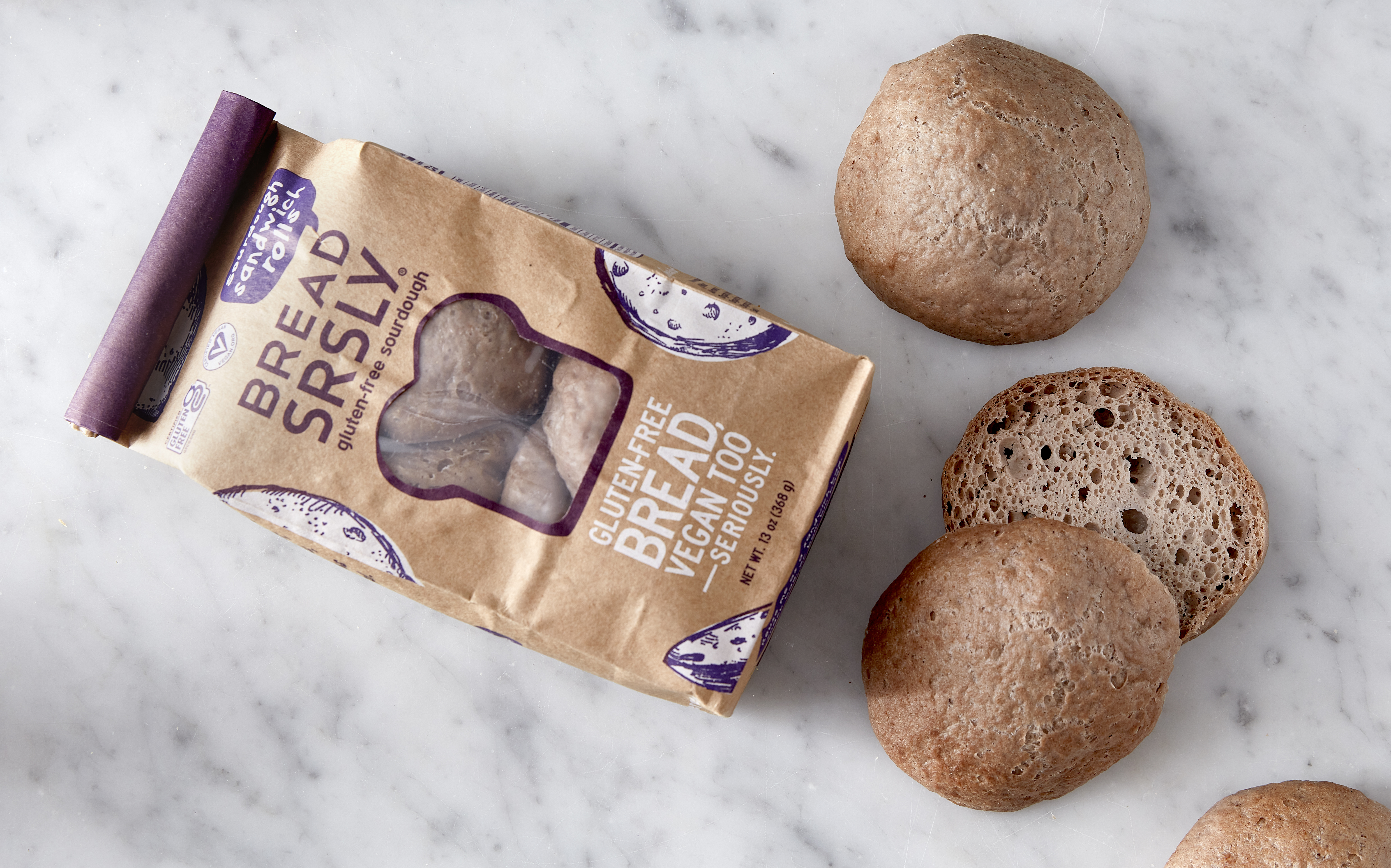 GlutenFree Sourdough Sandwich Rolls 4 count Bread SRSLY Good Eggs