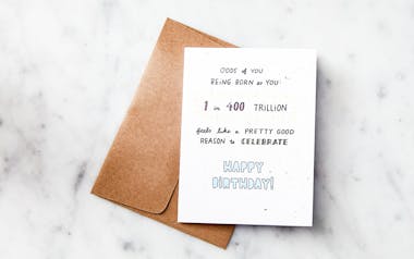 Odds of You Birthday Card
