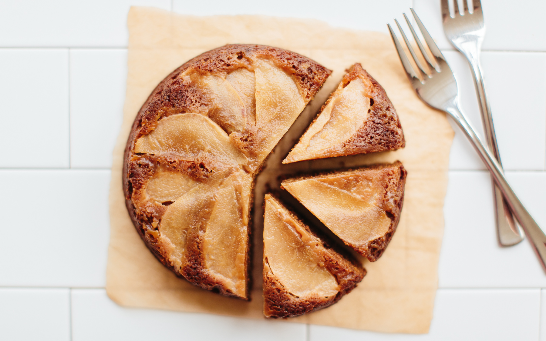 Apple Buckwheat Upside Down Cake 1 count Batter Bakery Good Eggs