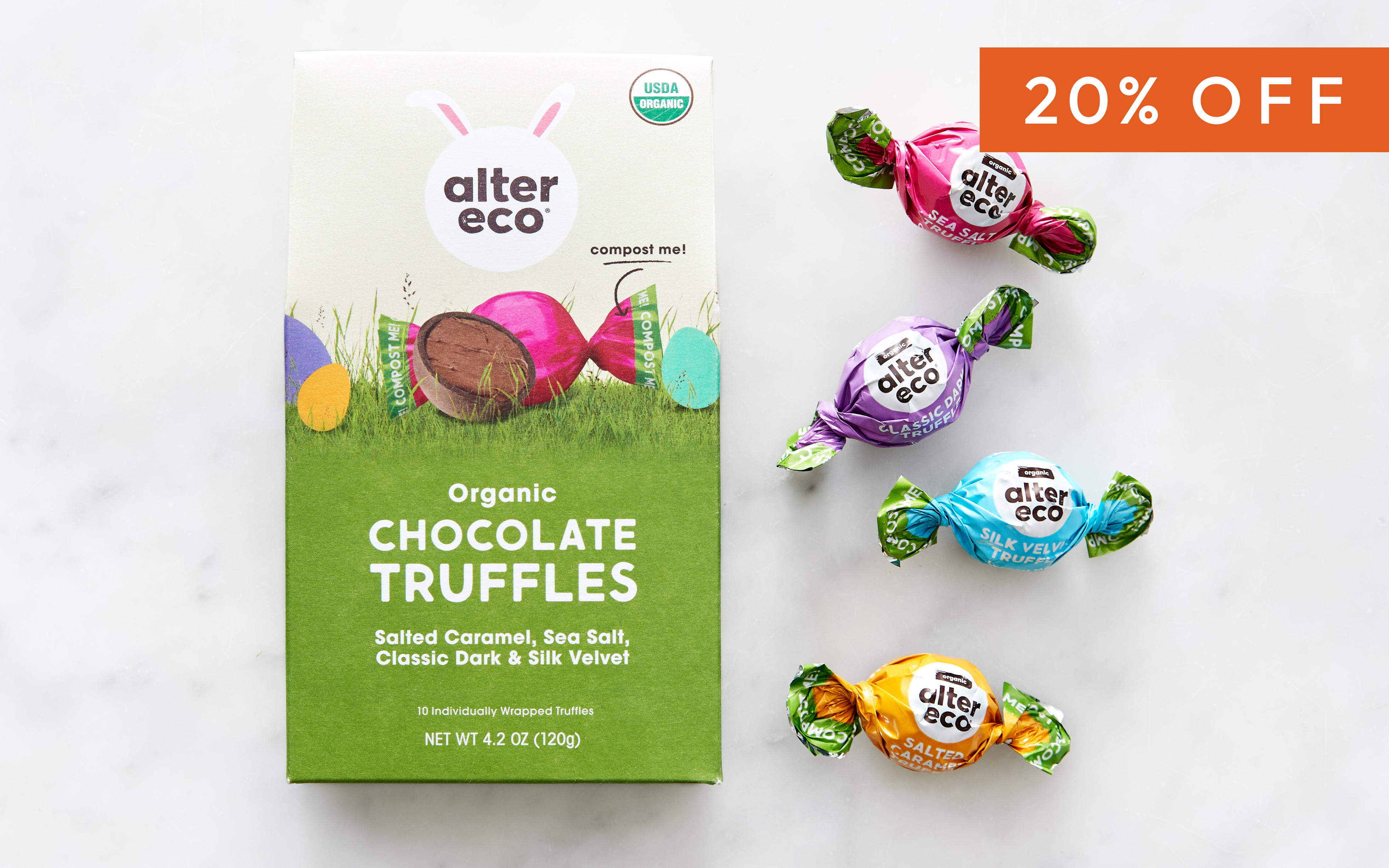 Organic Easter Truffles 10 count Alter Eco Good Eggs