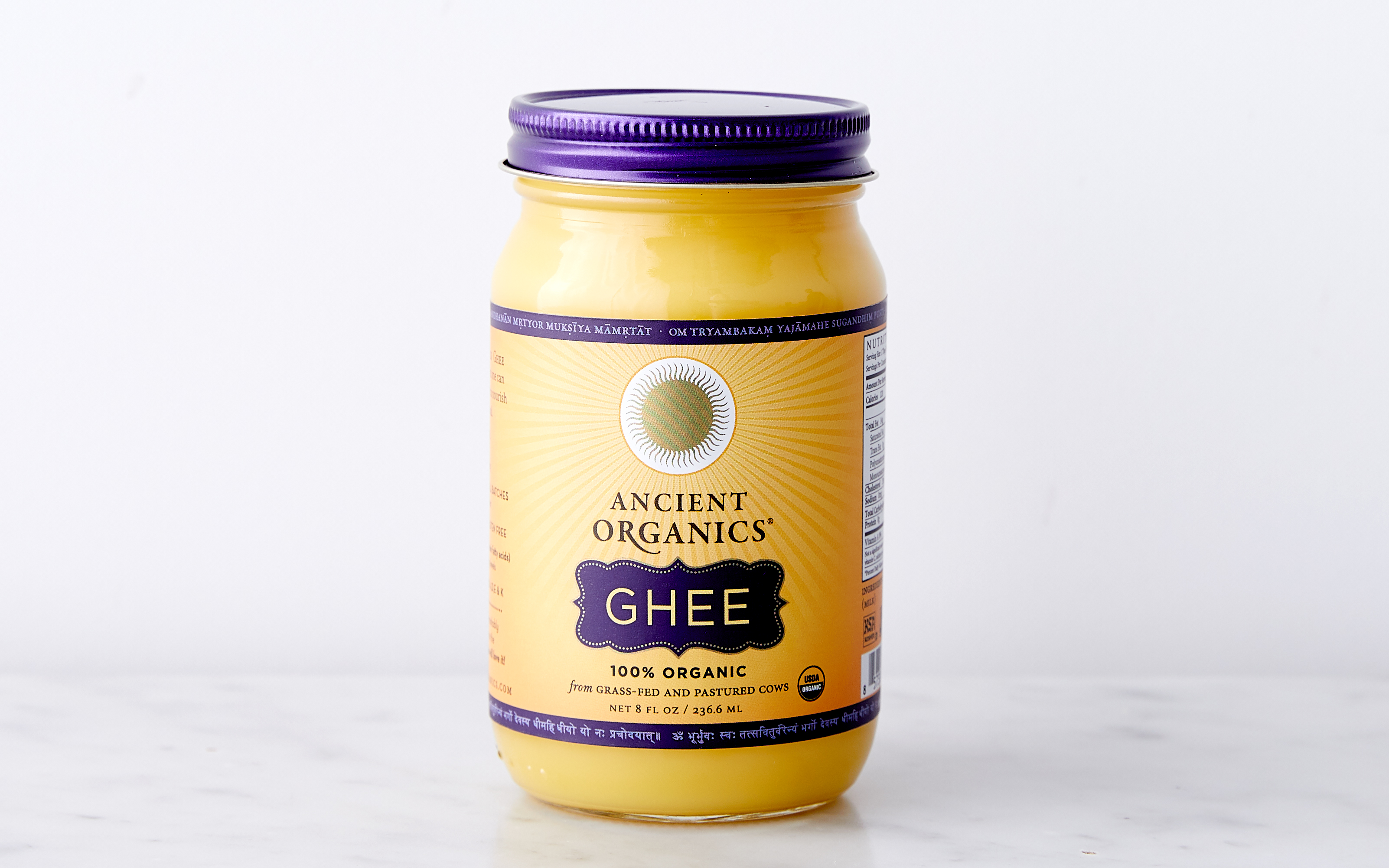 Organic GrassFed Ghee 8 fl oz Ancient Organics Good Eggs