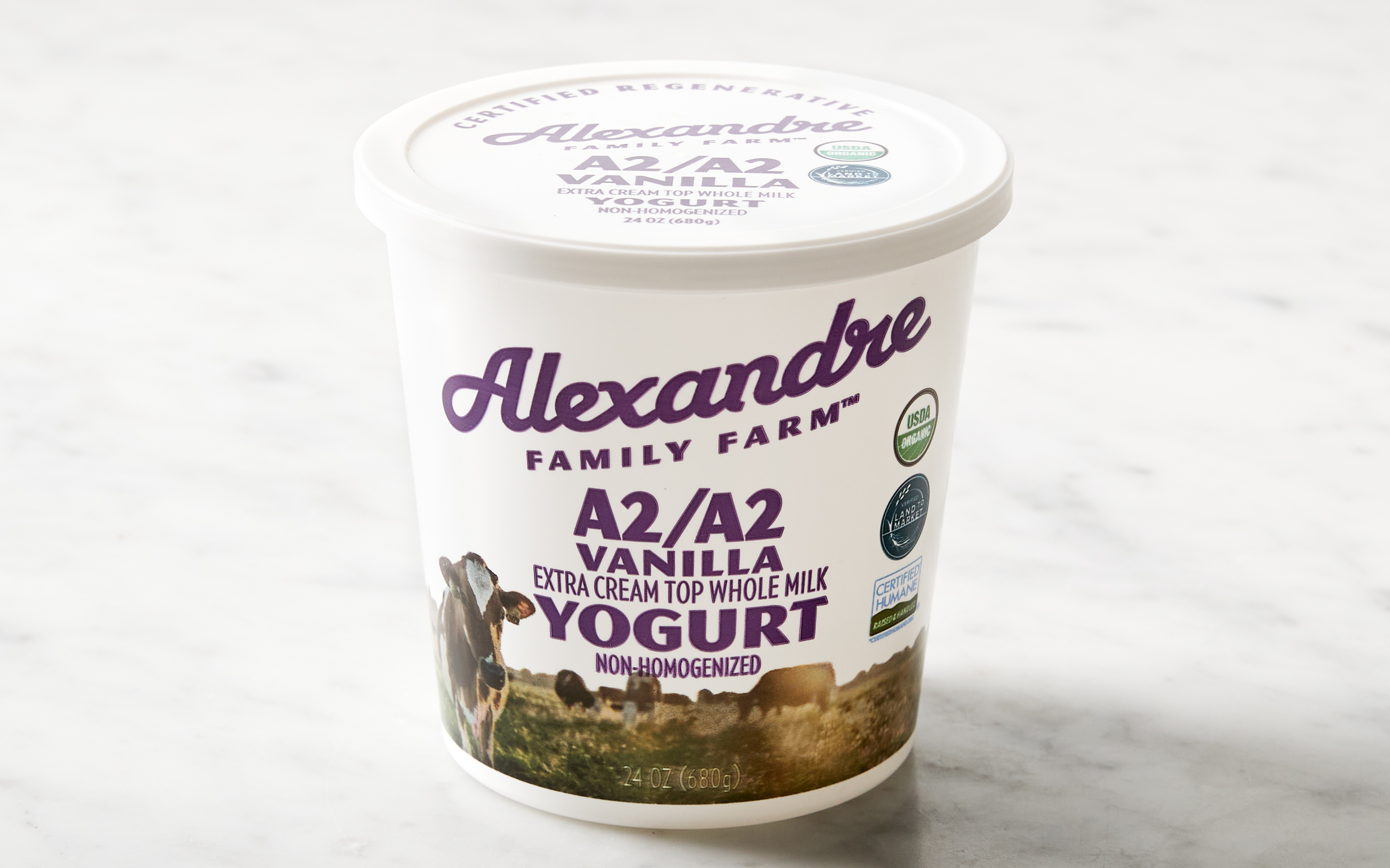 Organic A2/A2 Cream Top Vanilla Yogurt Alexandre Family Farm Good Eggs