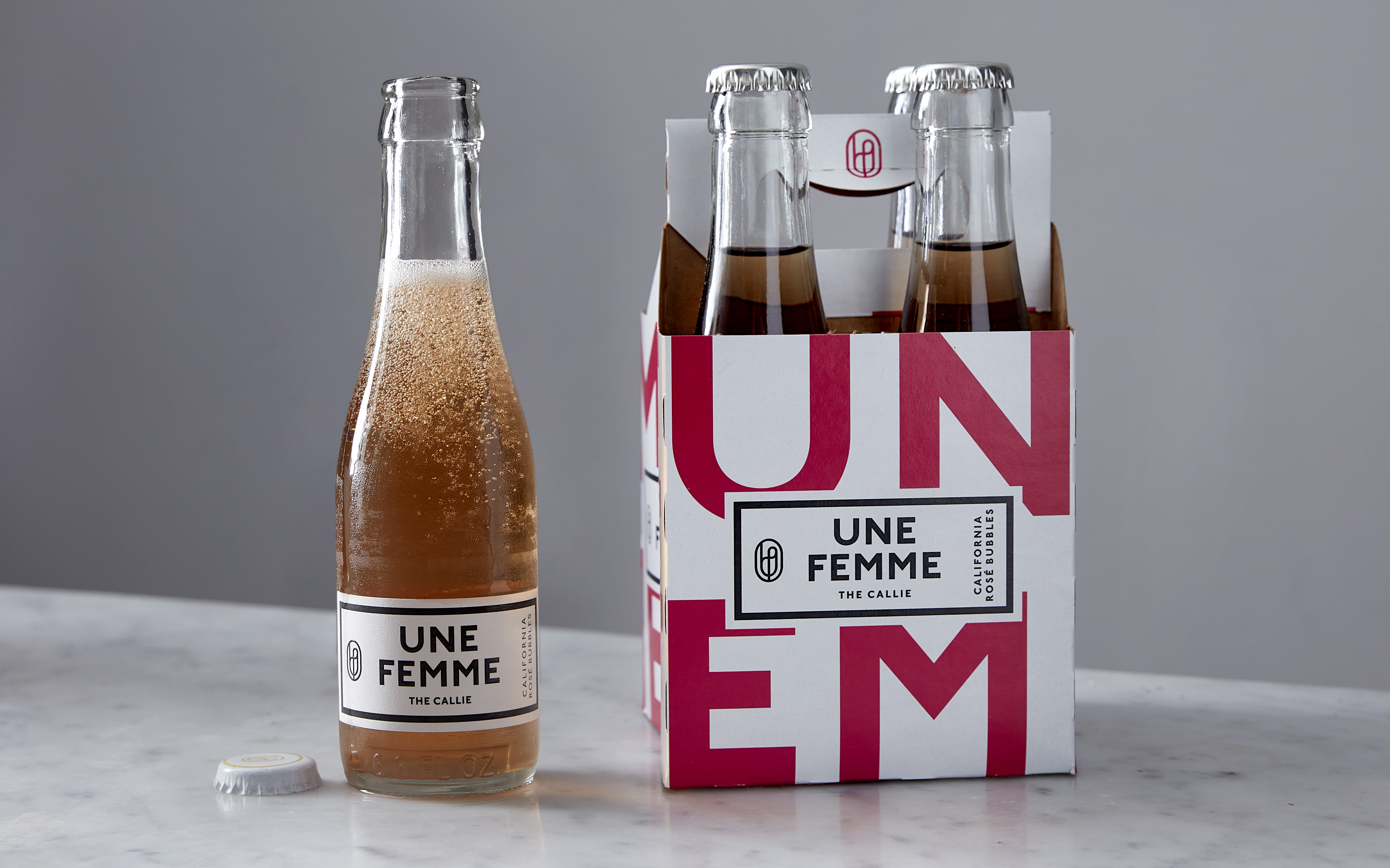 The Callie Sparkling Rosé 4 count Une Femme Wines Good Eggs