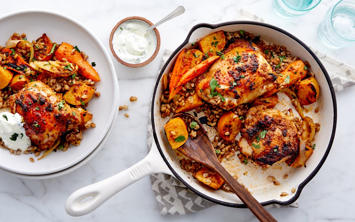 Chicken Thigh One Pot Roast Chicken Oven Baked Chicken With