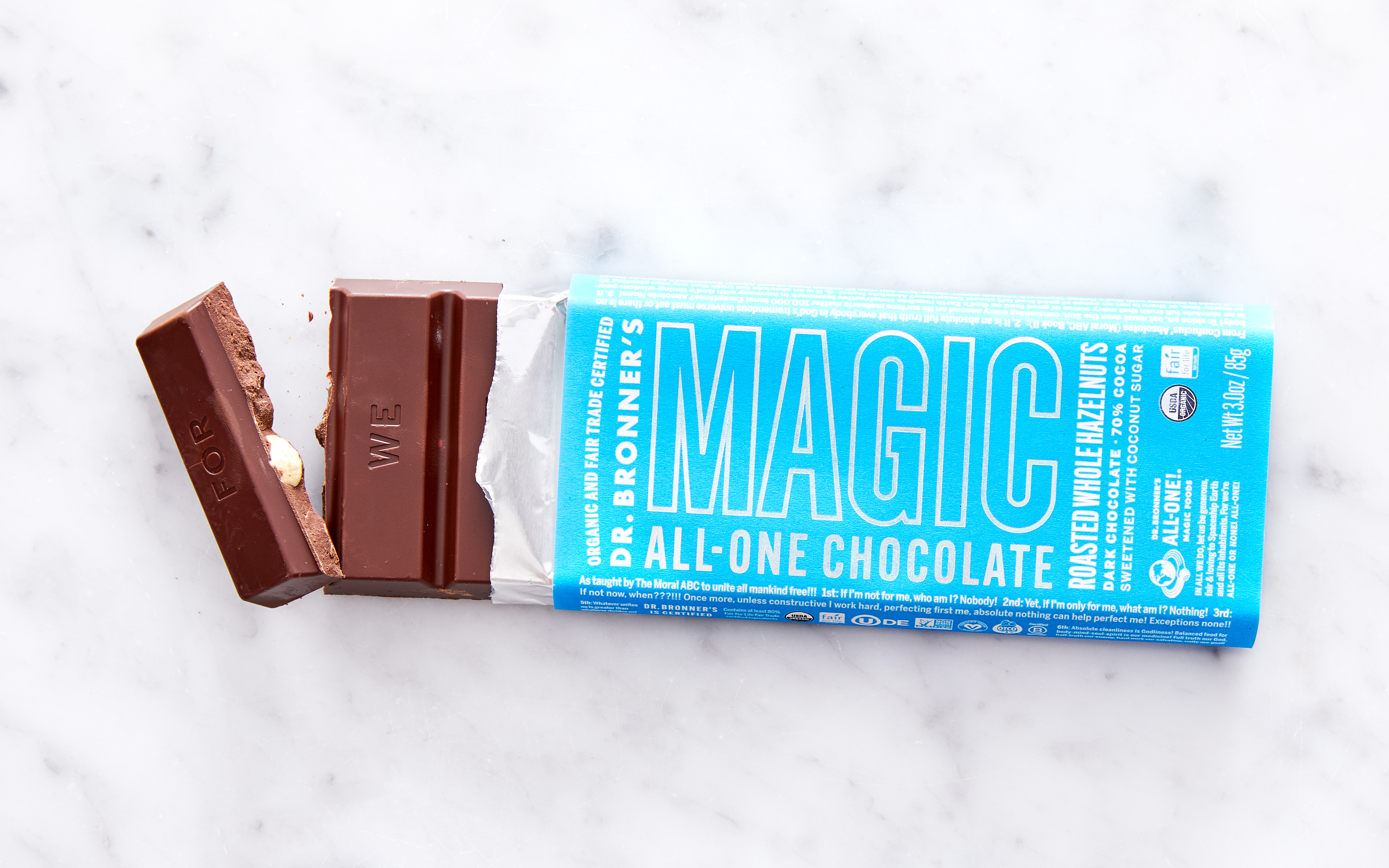 Organic Roasted Whole Hazelnuts Magic Chocolate Bar 3 oz Dr