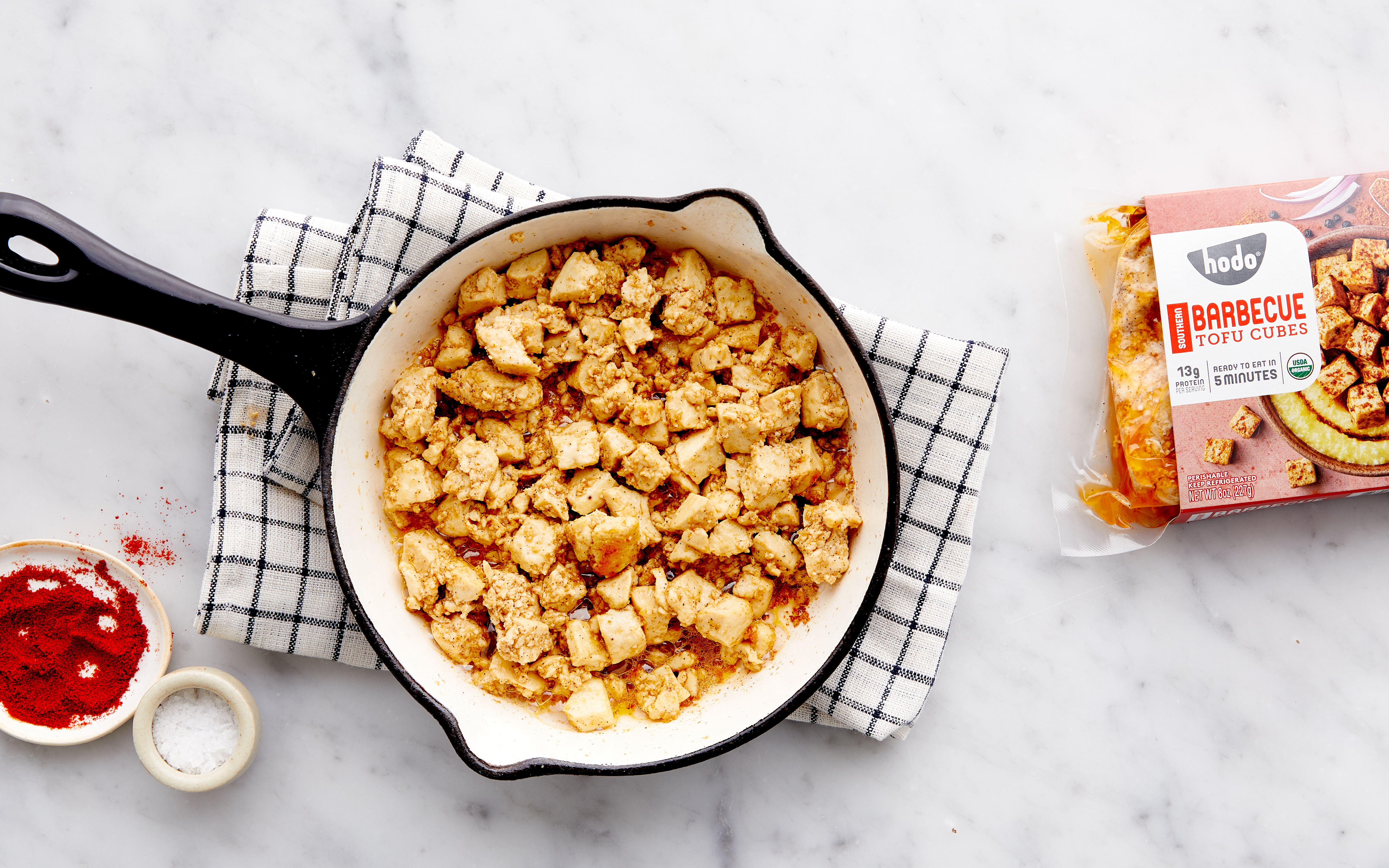 Organic Southern Barbecue Tofu Cubes 8 oz Hodo Good Eggs