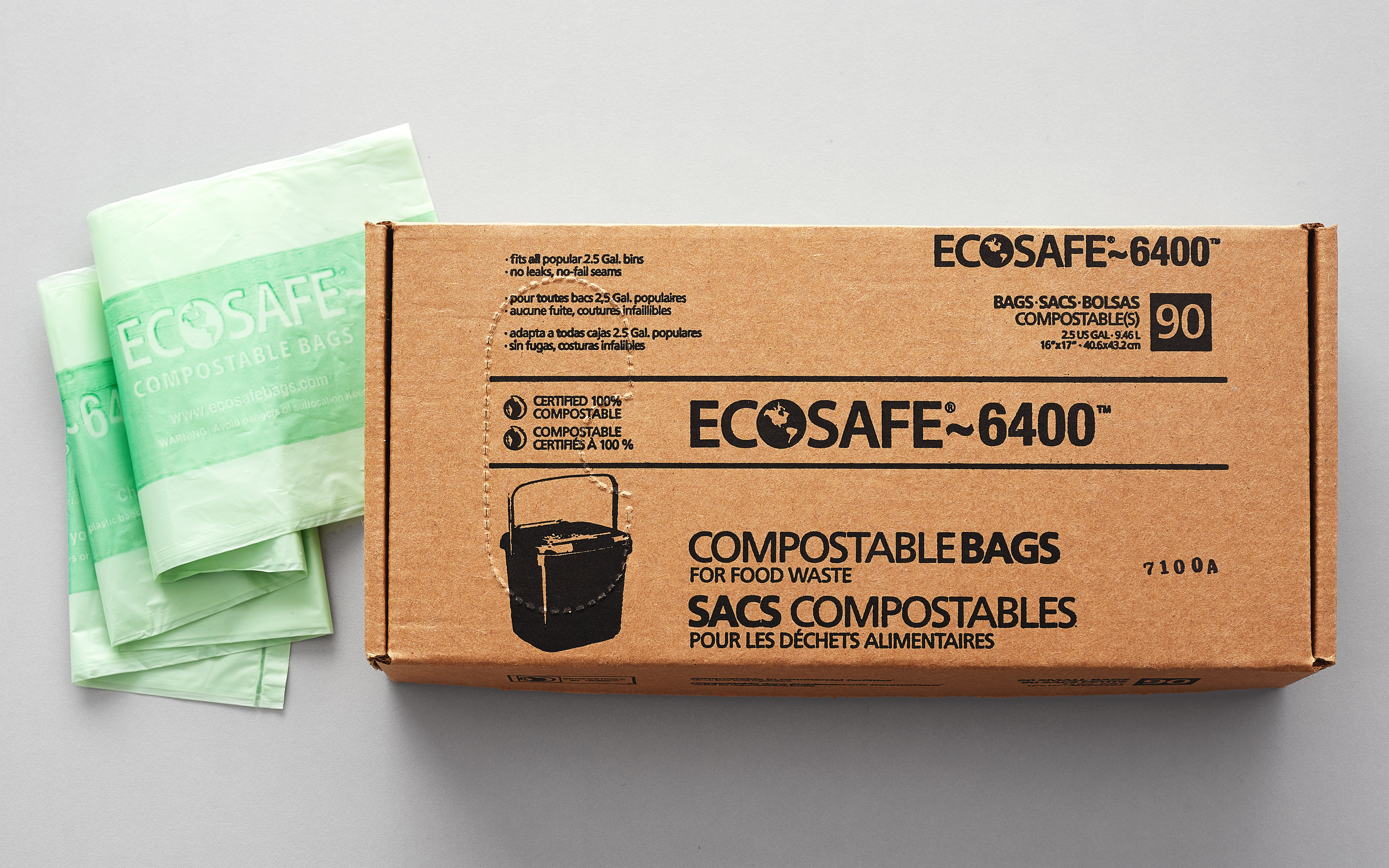 Bulk Mini Kitchen Compostable Bags 90 count EcoSafe Zero