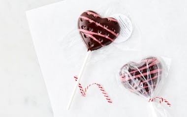 Bittersweet Chocolate Heart Lollipop