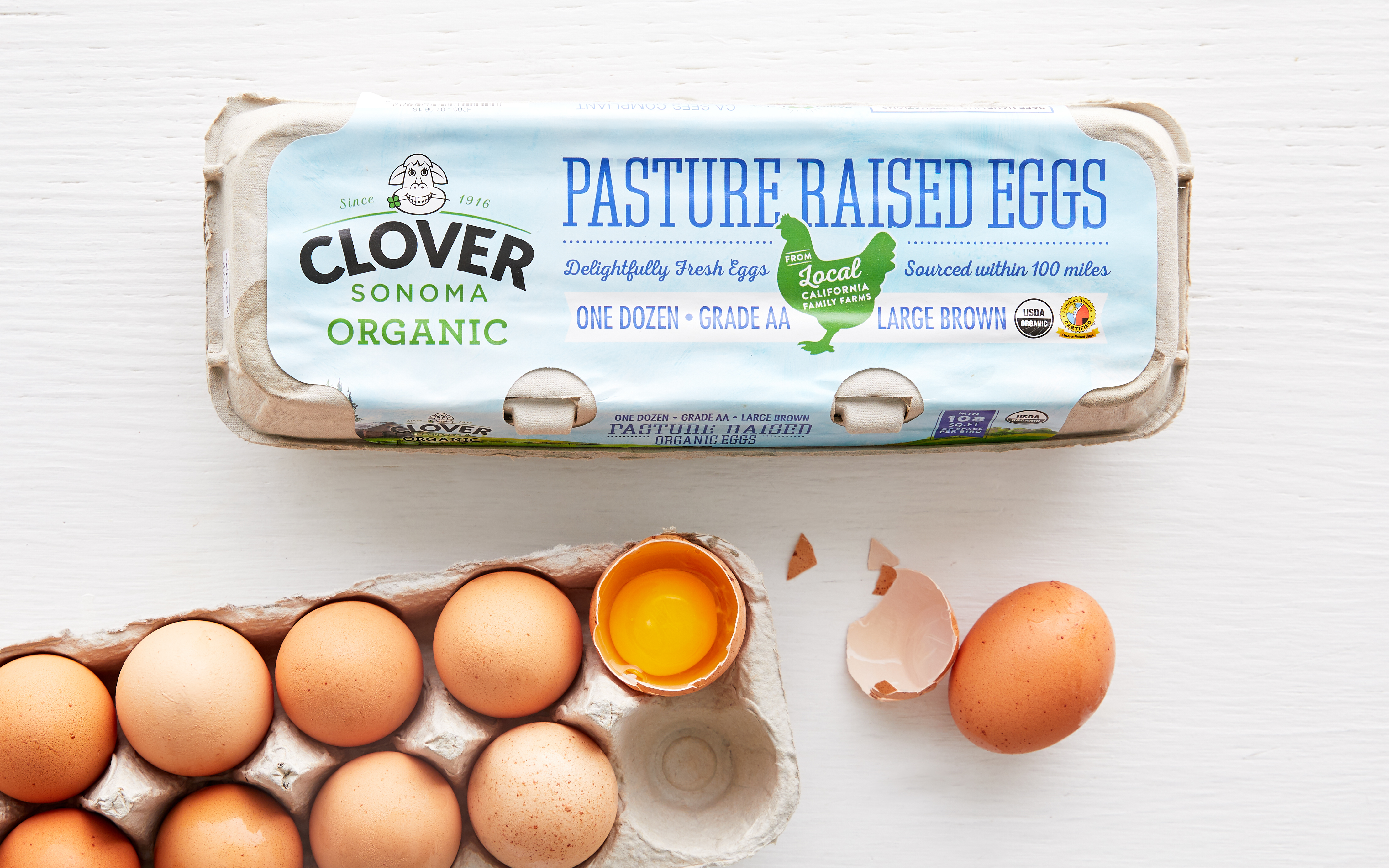 Organic Pasture Raised Eggs Clover Sonoma SF Bay Good Eggs