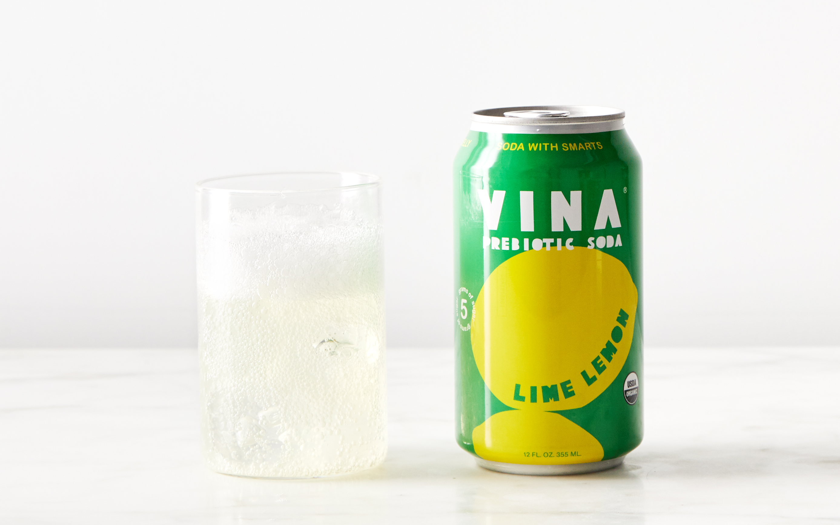 Lime Lemon Prebiotic Soda 12 oz VINA Good Eggs