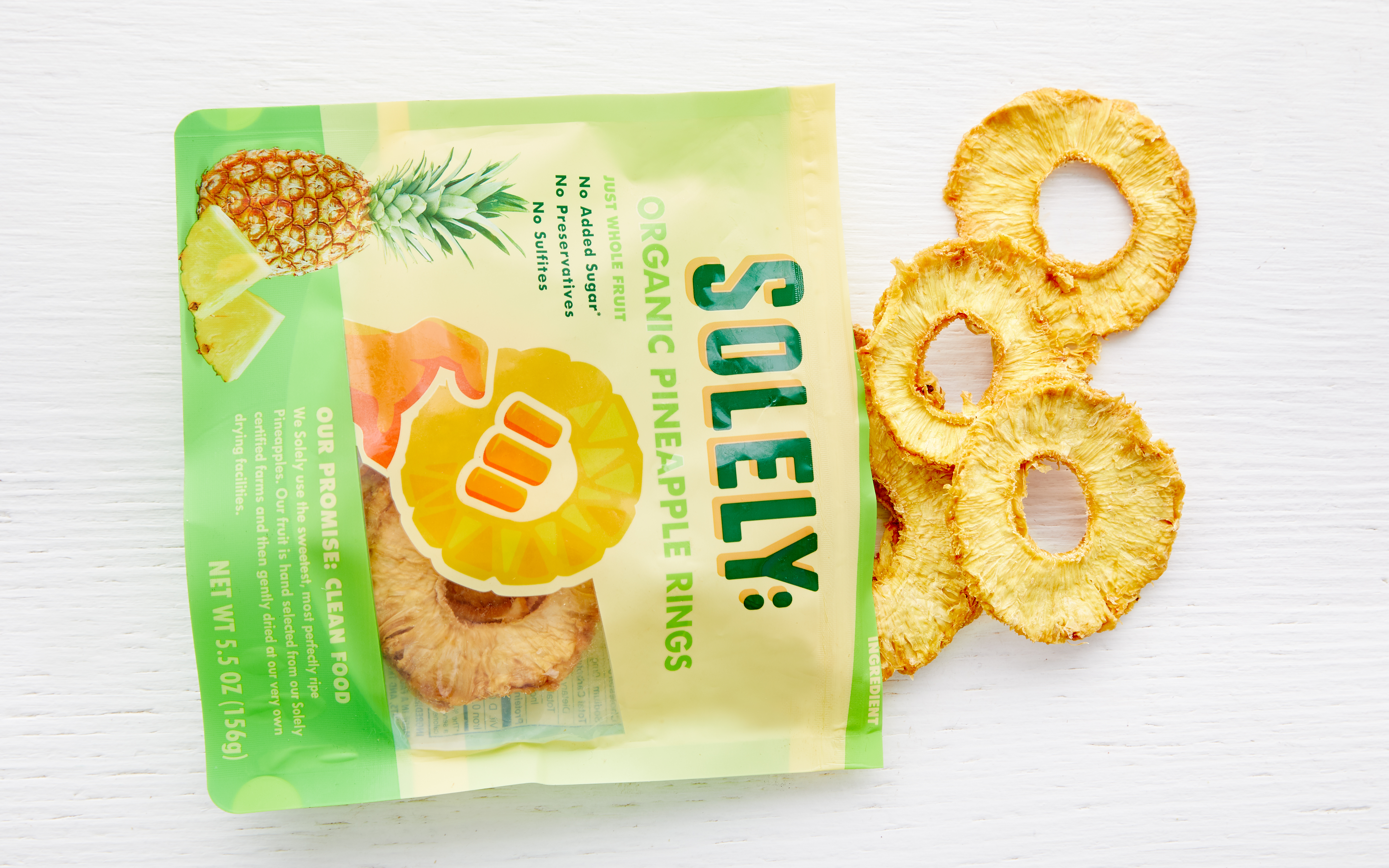 Organic Dried Pineapple Rings 5.5 oz Solely Good Eggs