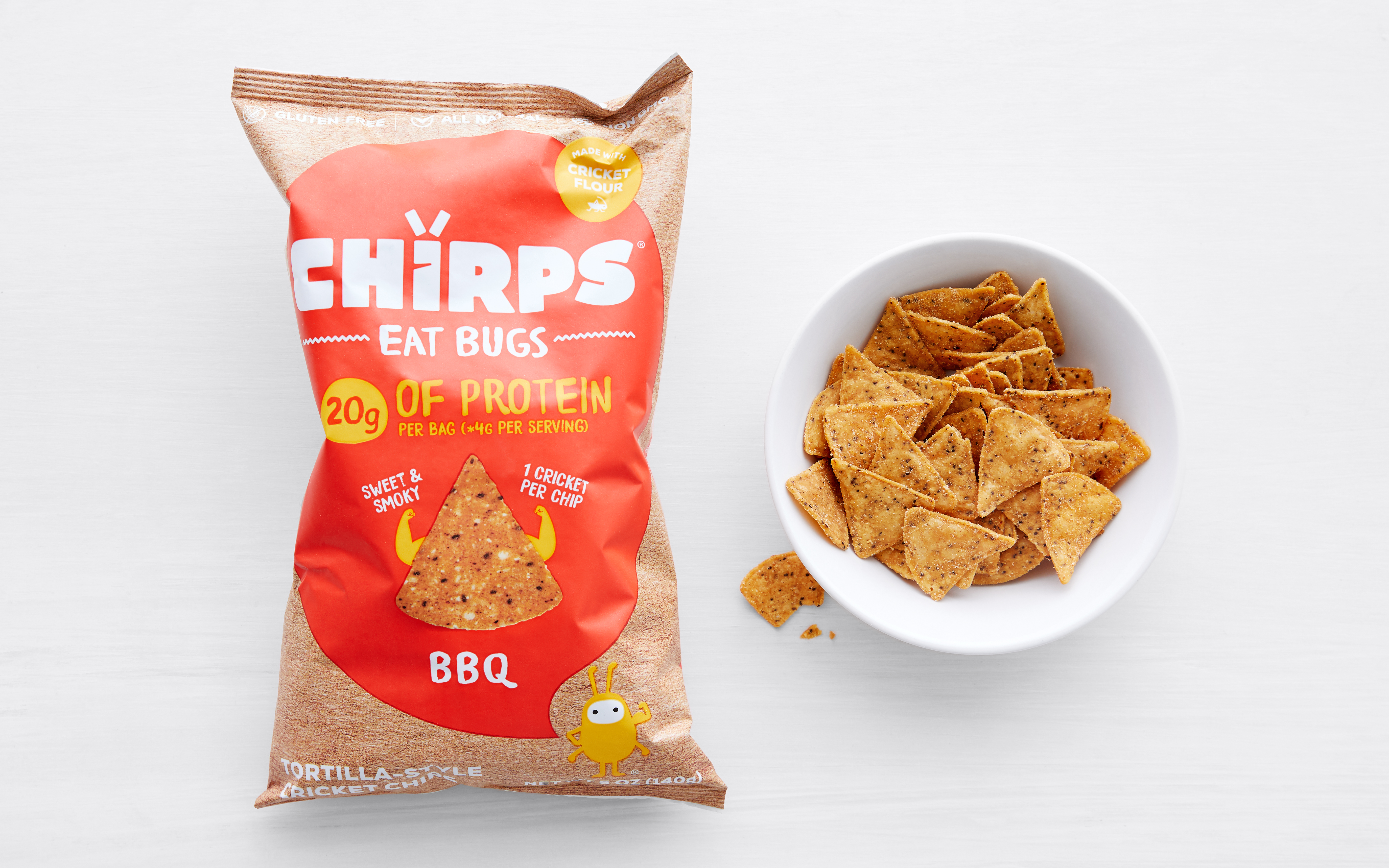 BBQ TortillaStyle Cricket Chips 5 oz Chirps Chips Good Eggs