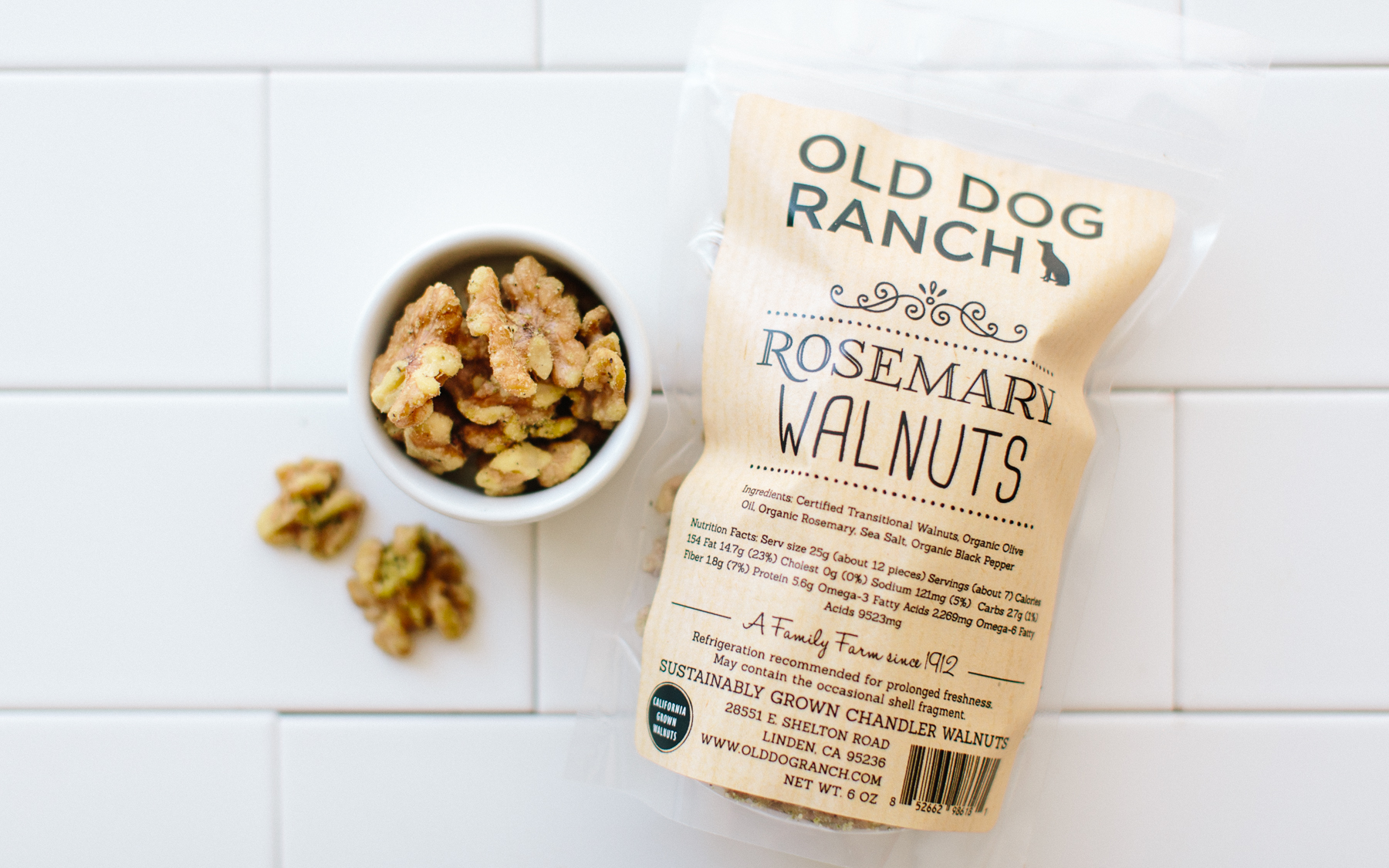 Organic Rosemary Walnuts 6 oz Old Dog Ranch Good Eggs