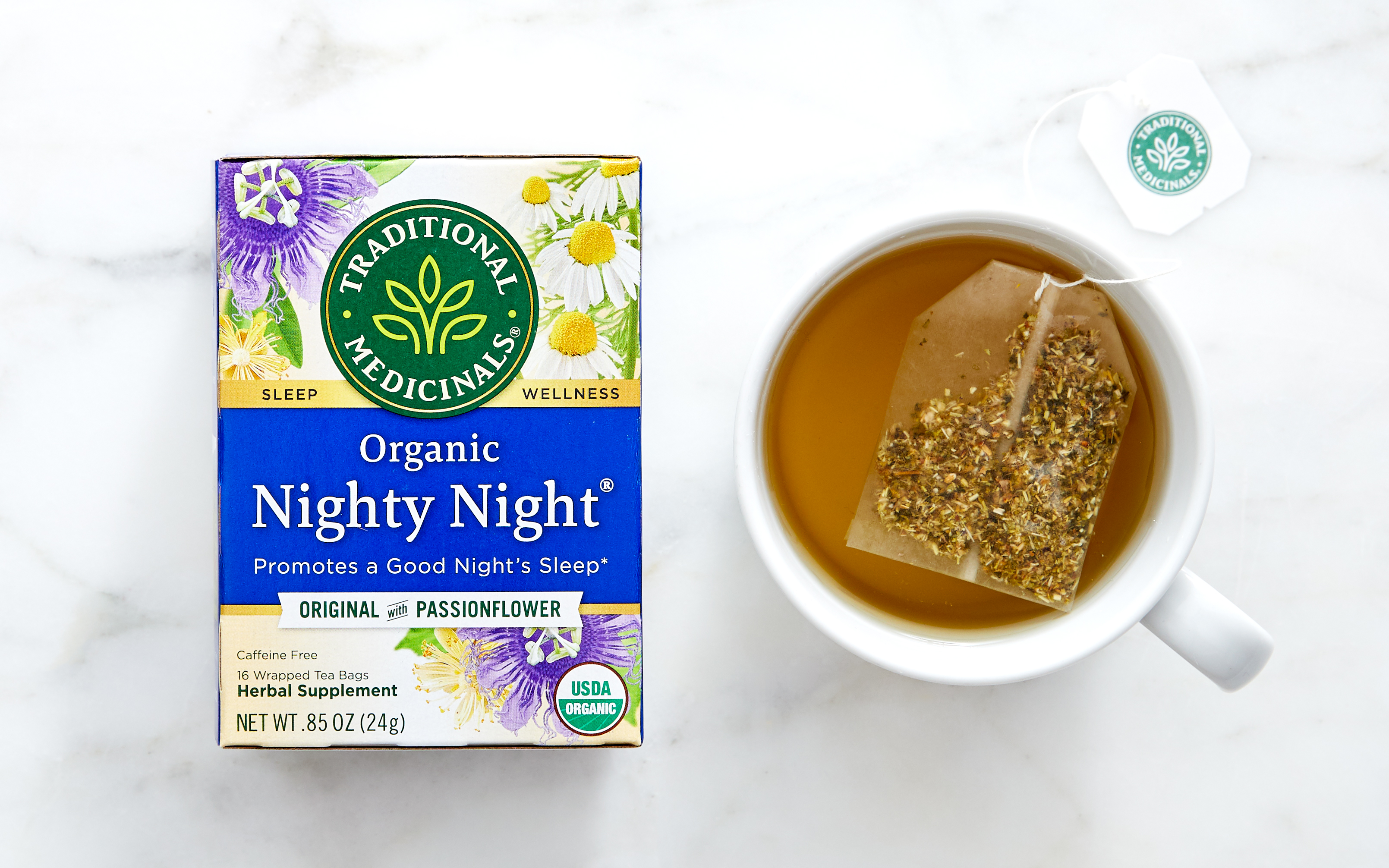 Organic Nighty Night Tea Bags | 16 count | Traditional Medicinals 