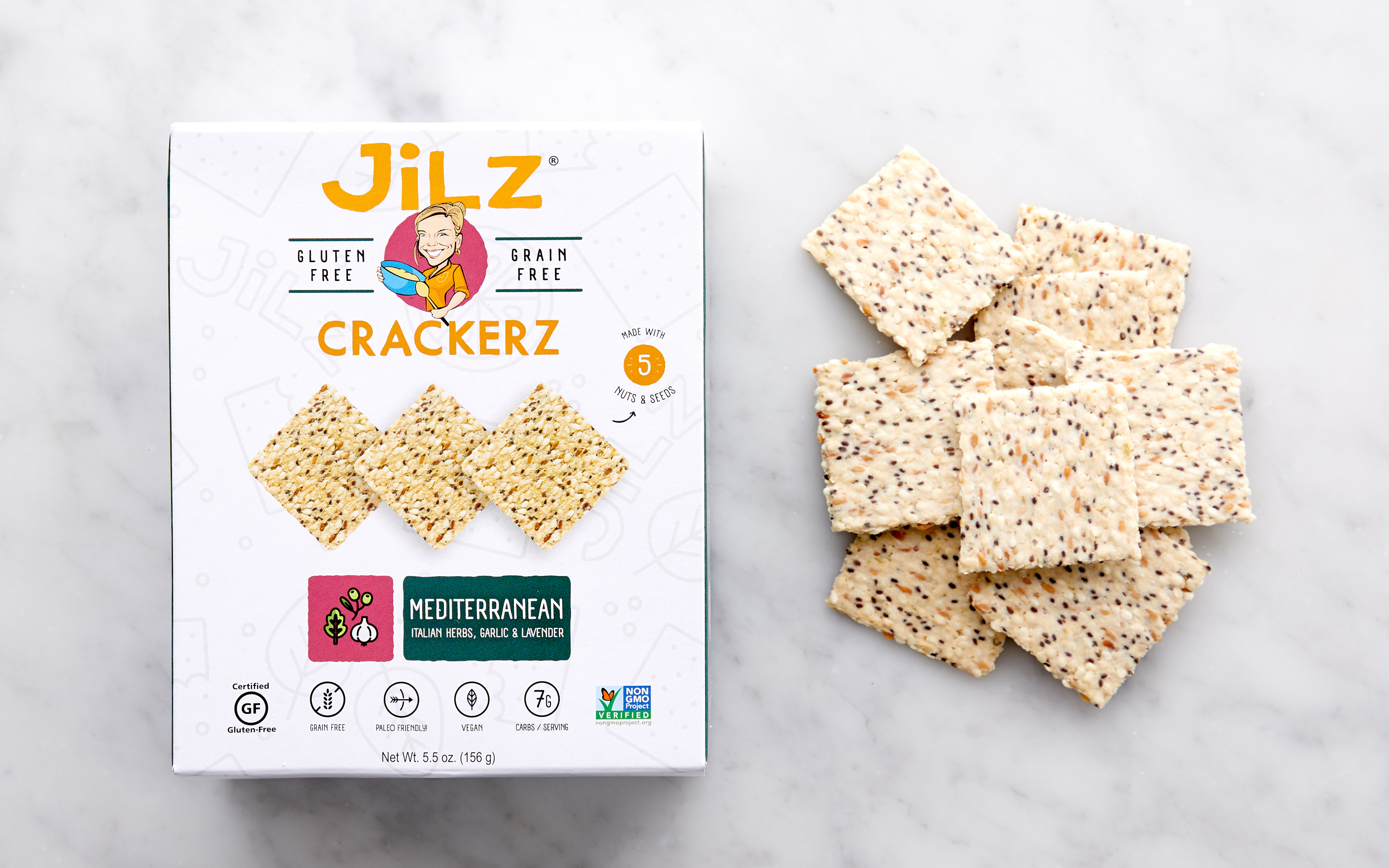 Mediterranean Crackers | 5.5 oz | Jilz Gluten Free | Good Eggs