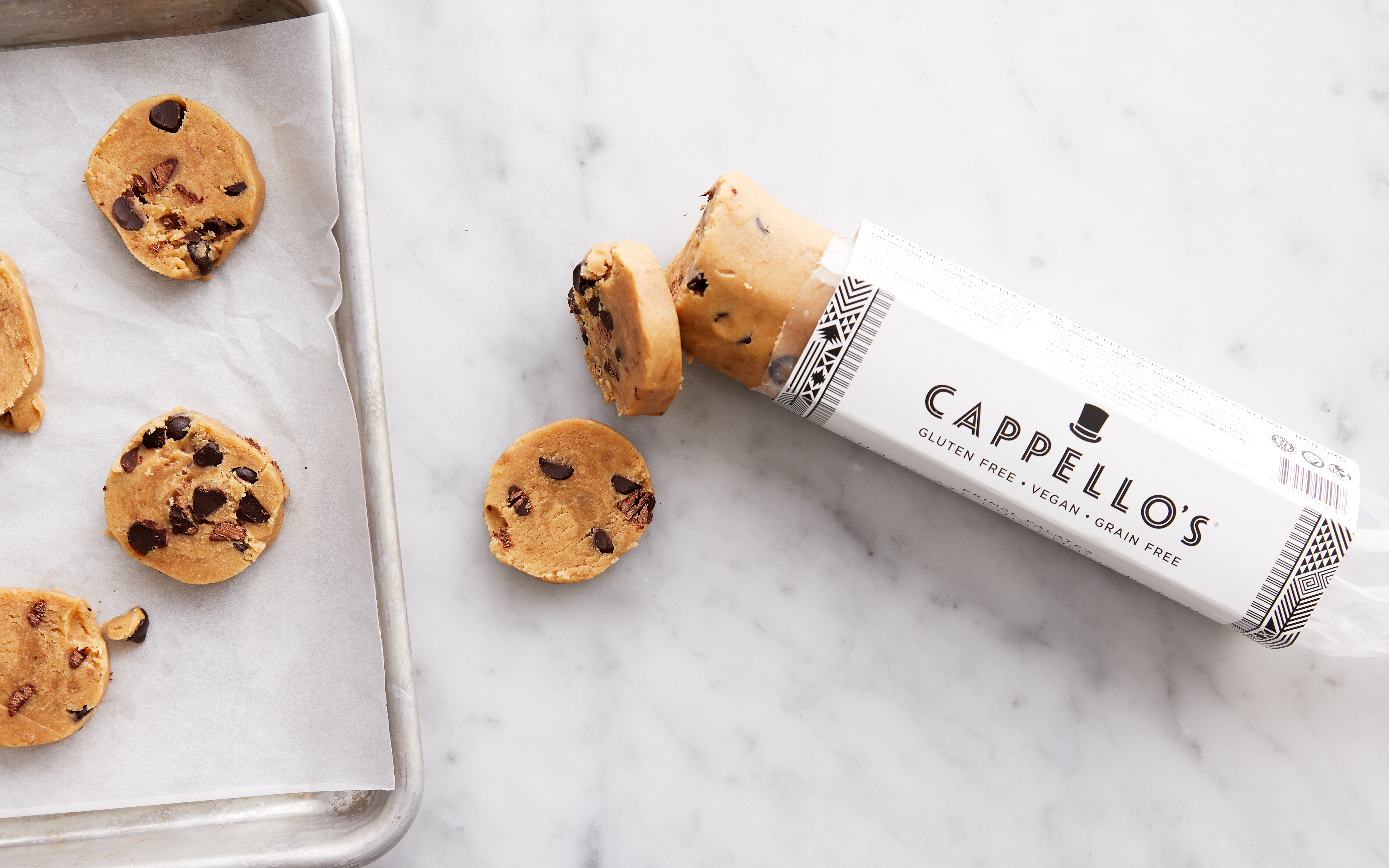 Vegan & GlutenFree Chocolate Chip Cookie Dough 12 oz Cappello's Good Eggs