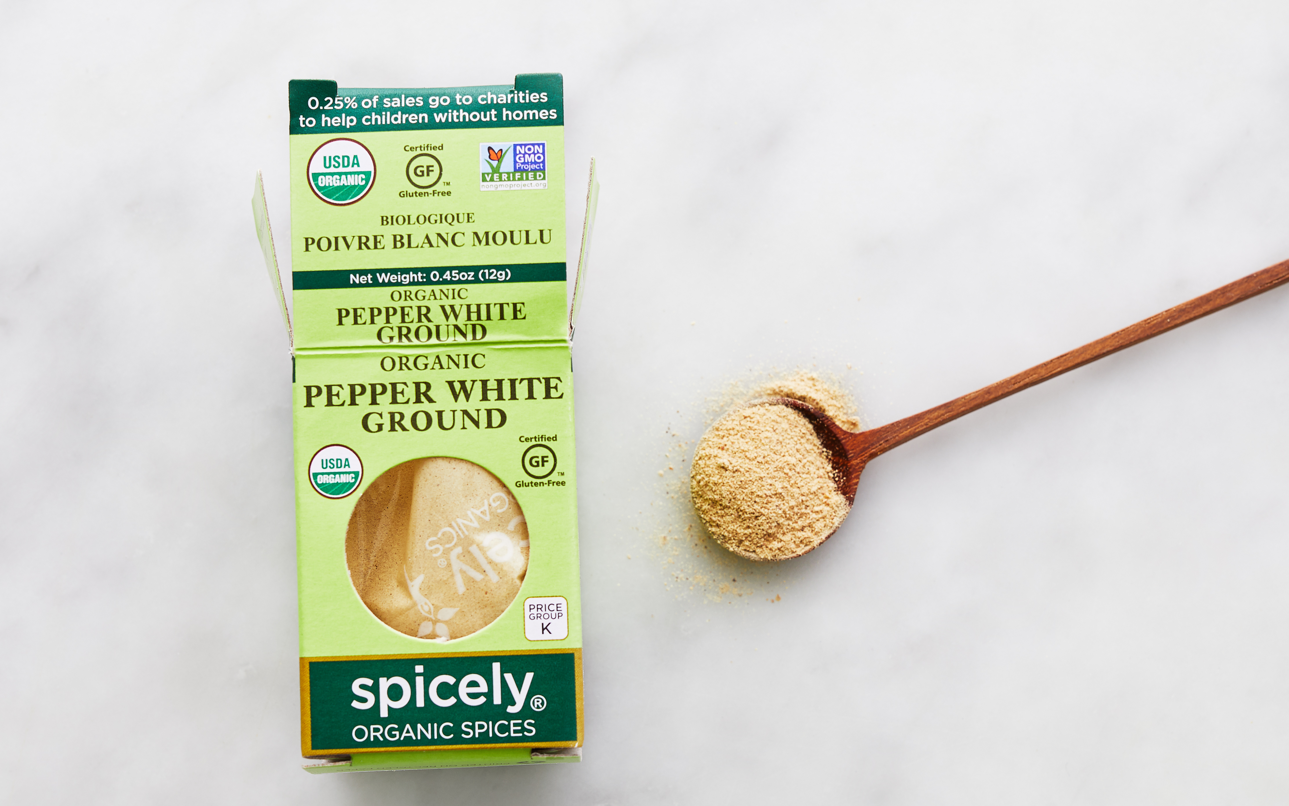 Organic Ground White Pepper 0.45 oz Spicely Organics Good Eggs