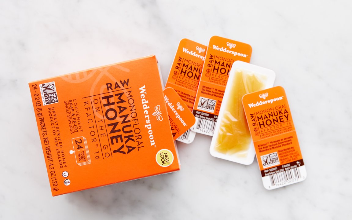 Raw Monofloral Manuka Honey Packets 24 count Wedderspoon Good Eggs