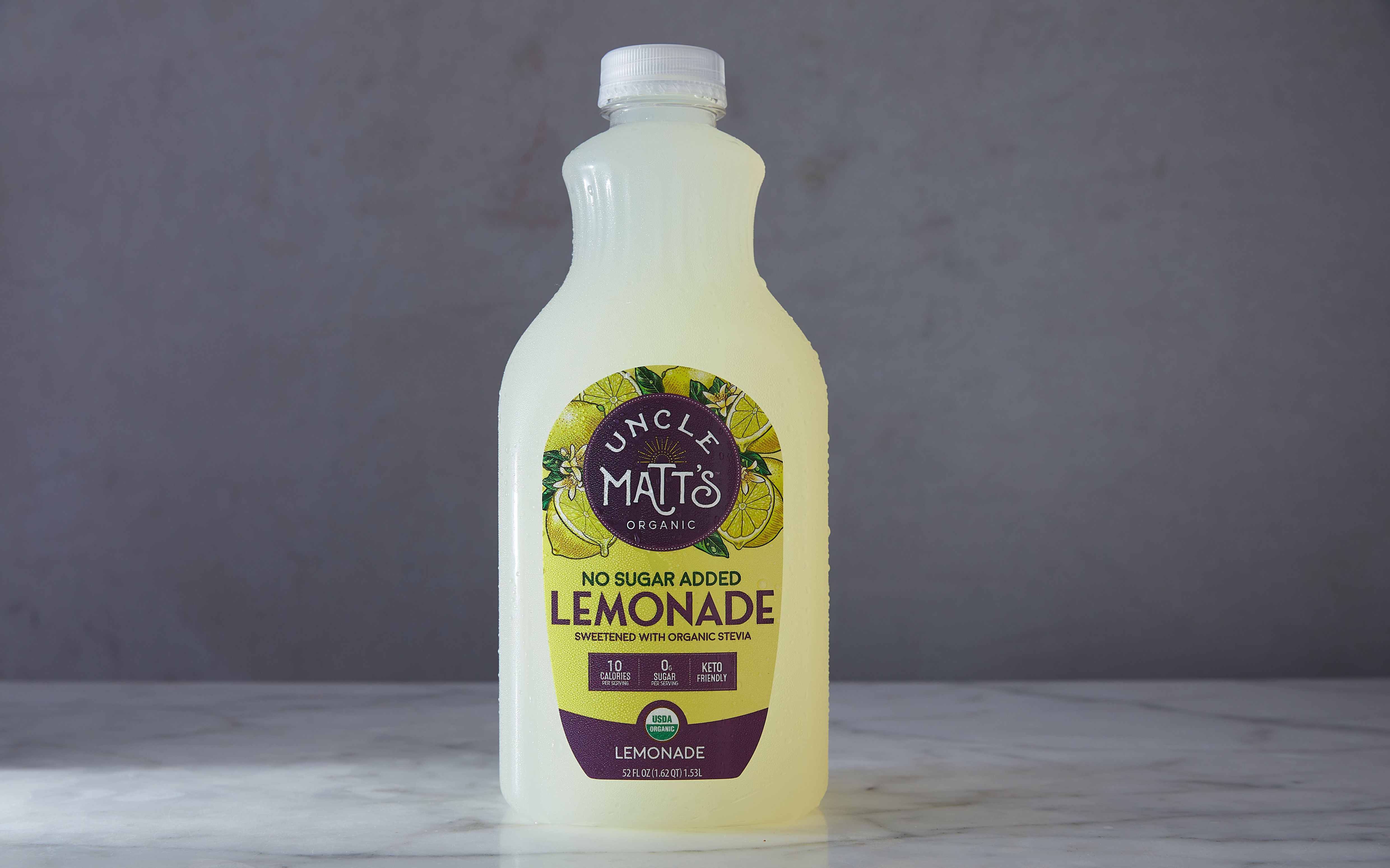 Organic No Sugar Added Lemonade 52 fl oz Uncle Matt's Organic