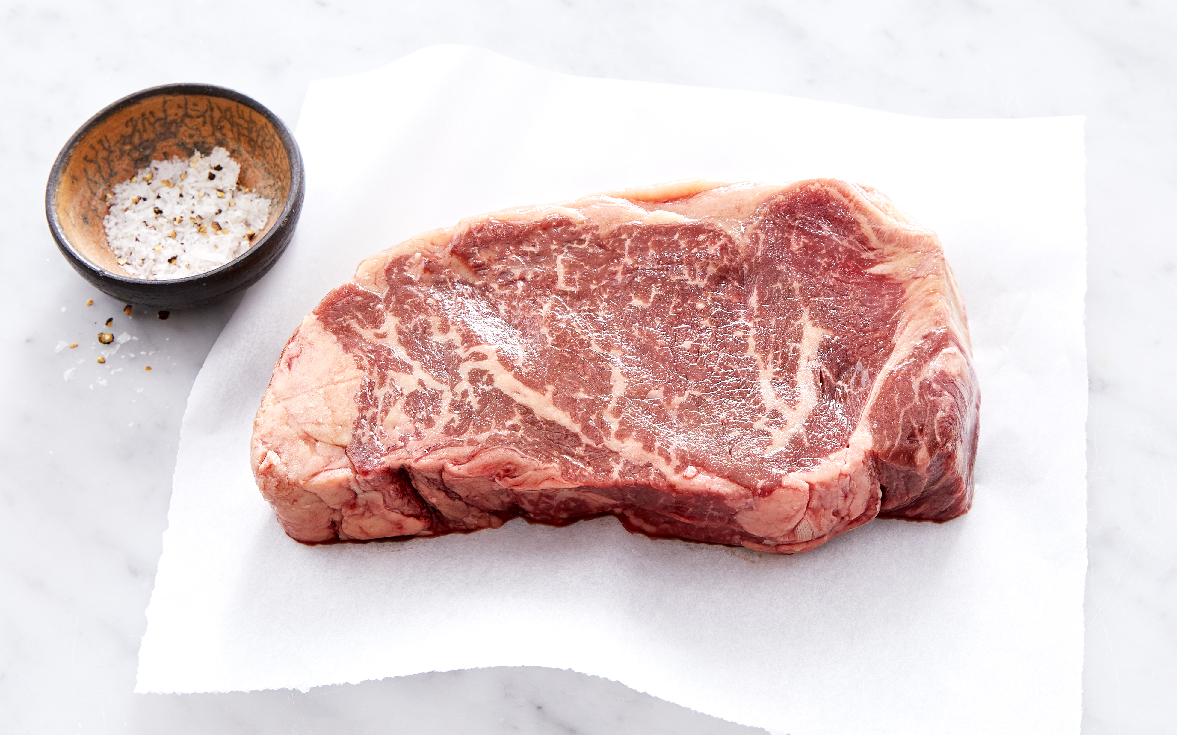 GrassFed Wagyu Beef New York Strip Steak (Frozen) 12 oz Cream Co
