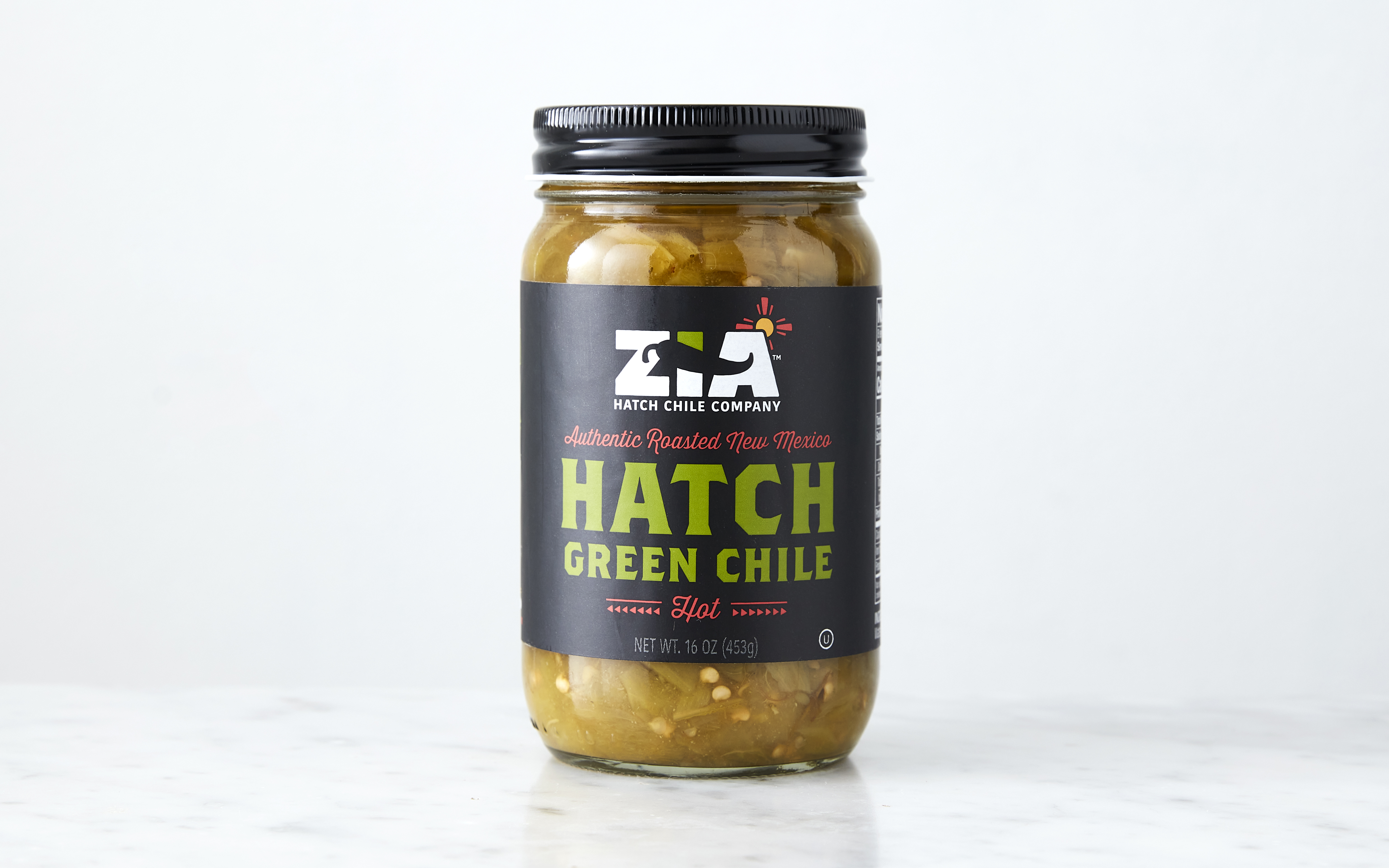 Authentic Roasted New Mexico Hot Hatch Green Chile 16 oz Zia Hatch