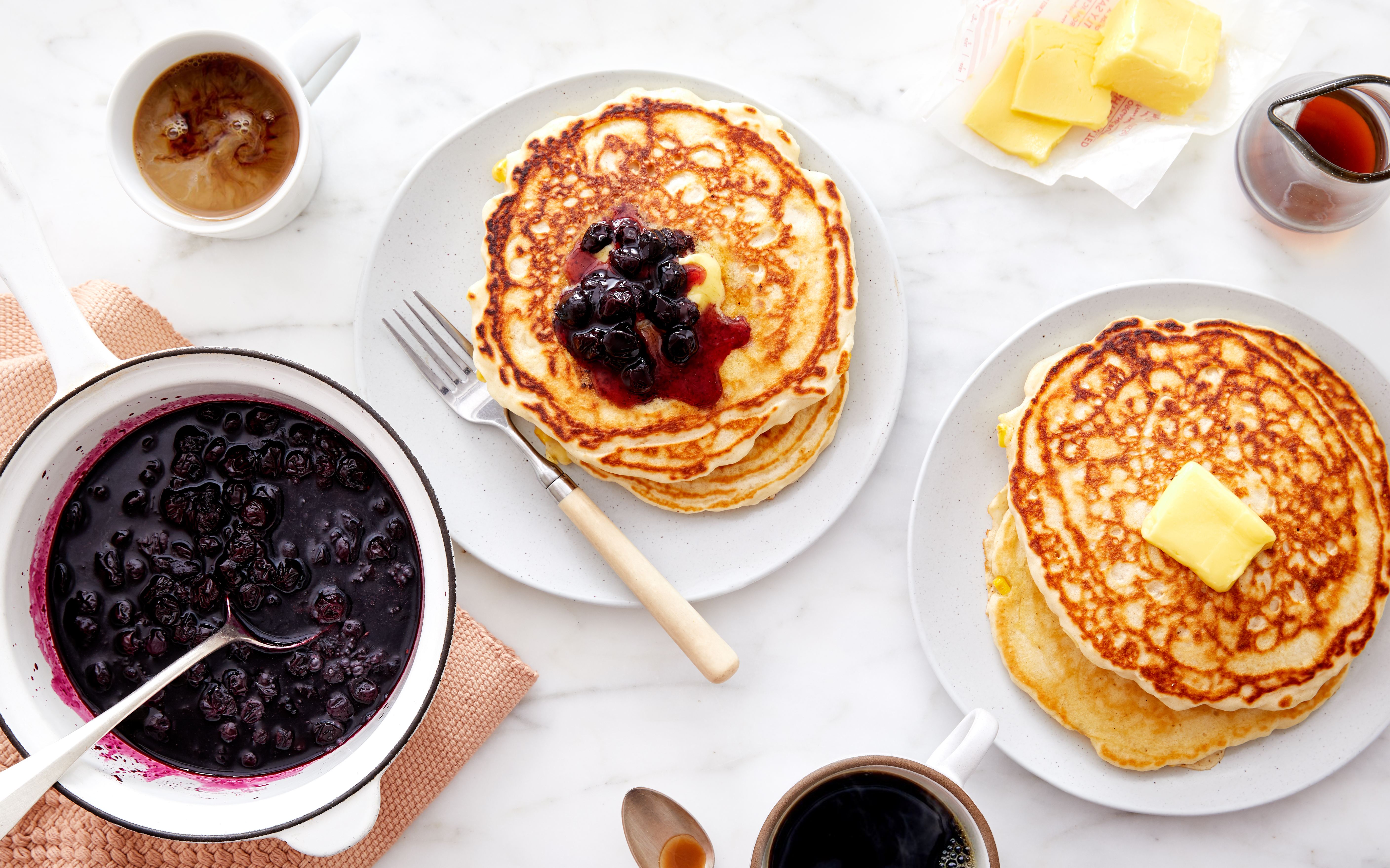 Corn Pancakes with Quick Blueberry Jam 3 servings Good Eggs Meal