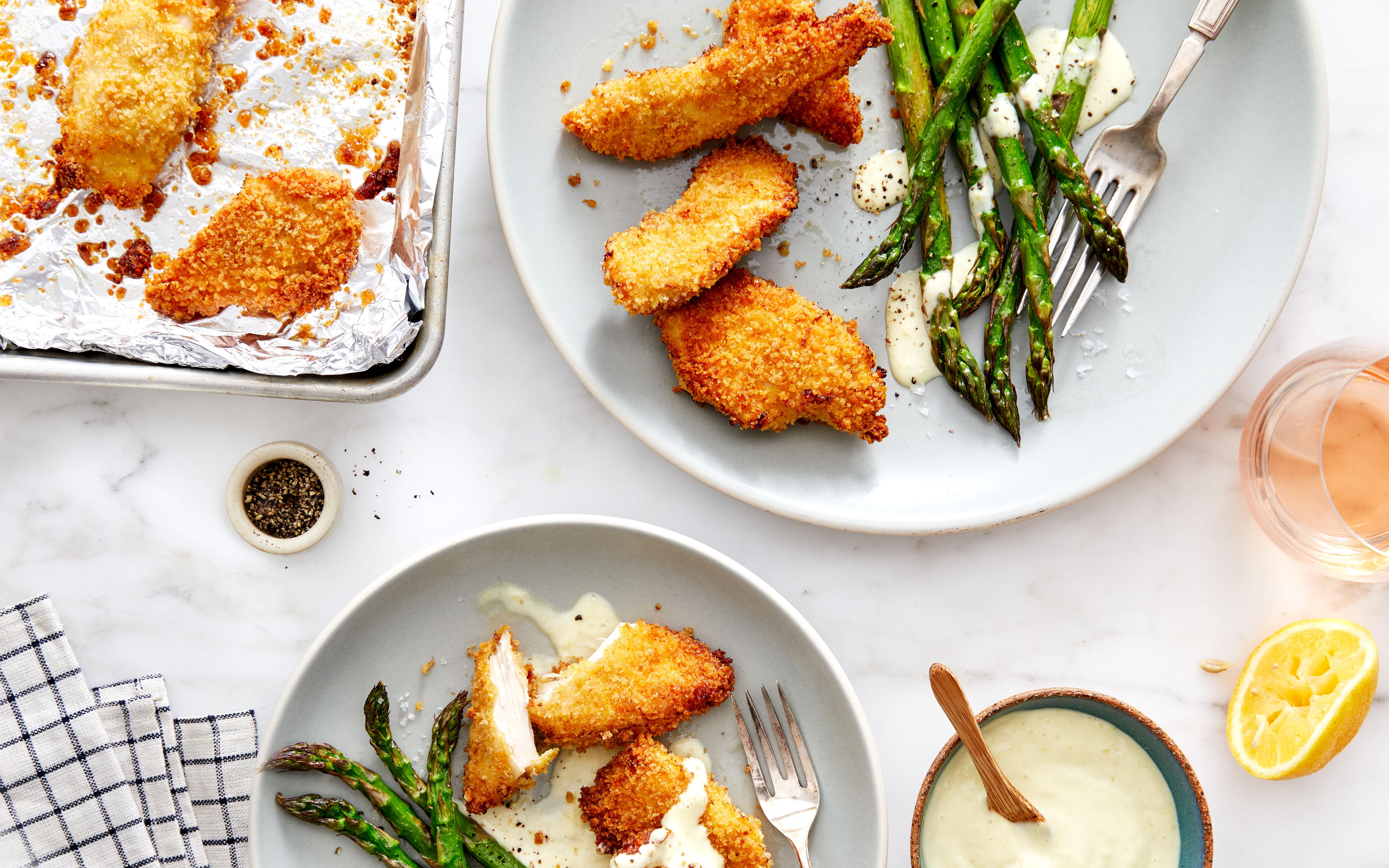 DairyFree Chicken Tenders with Asparagus & Lemon Aioli 3 servings