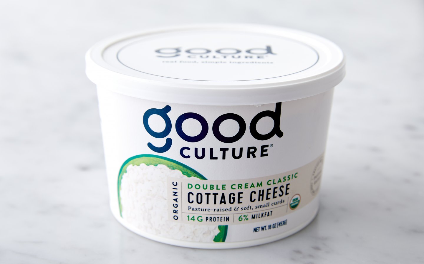 Organic Double Cream Classic Cottage Cheese | 16 Oz | Good Culture ...