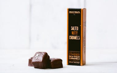 Salted Hazelnut Dark Chocolate Caramels