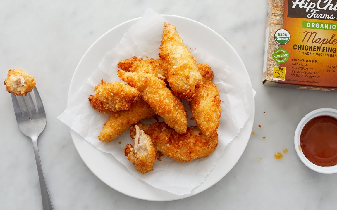 Organic Maple Chicken Fingers (Frozen) 8 oz Hip Chick Farms Good Eggs