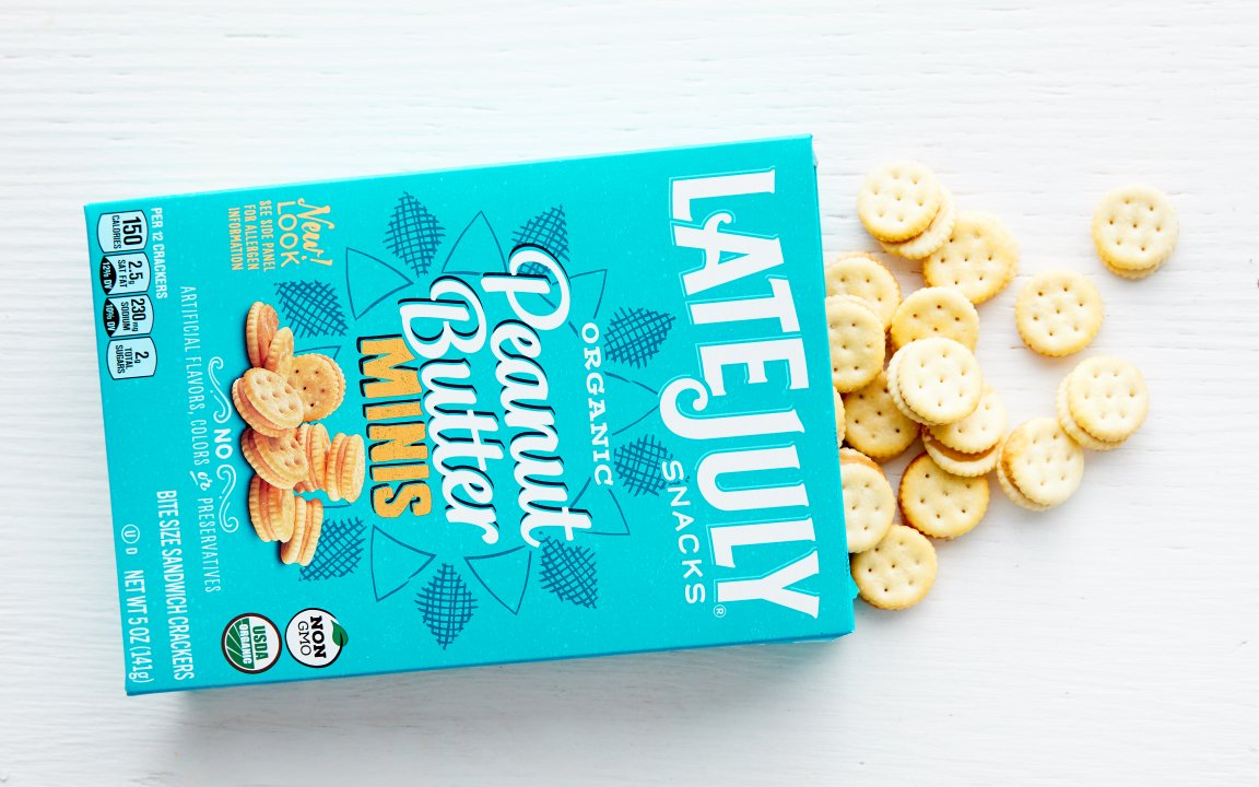 Organic Peanut Butter Sandwich Crackers 5 oz Late July Organic