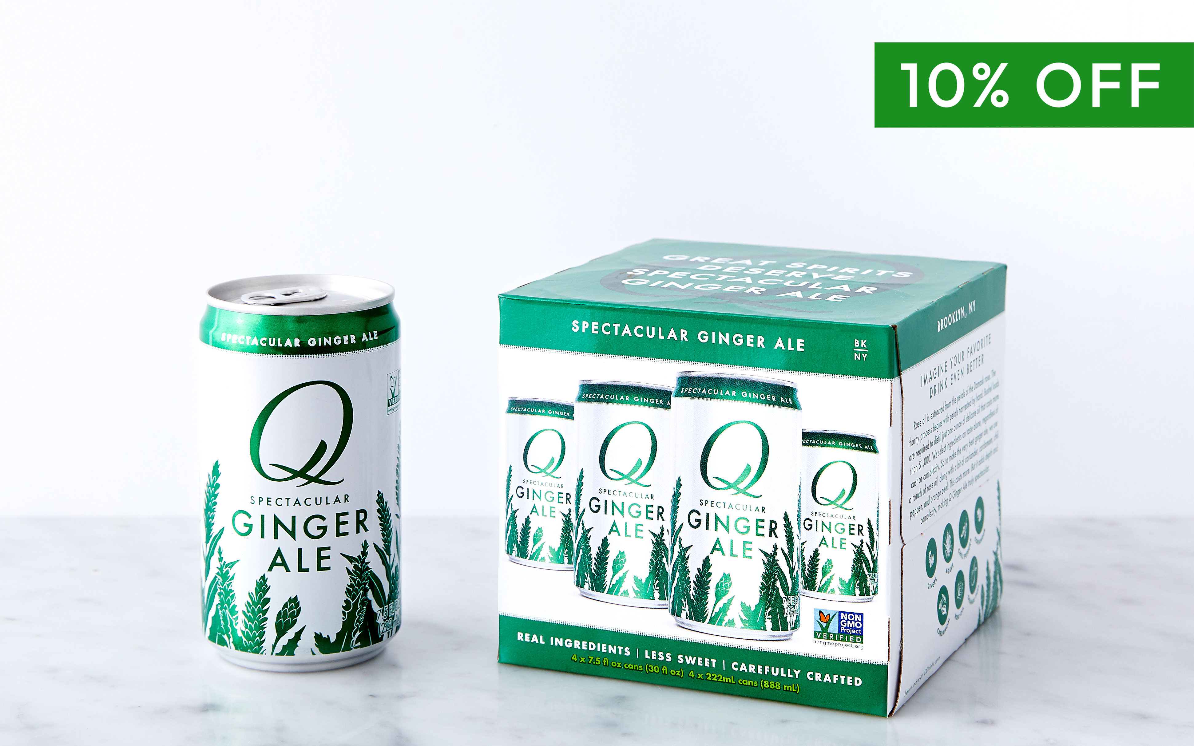 Ginger Ale Cans 4 count Q Mixers Good Eggs