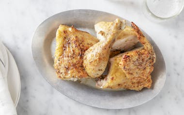 Feta-Brined Roasted Half Chicken