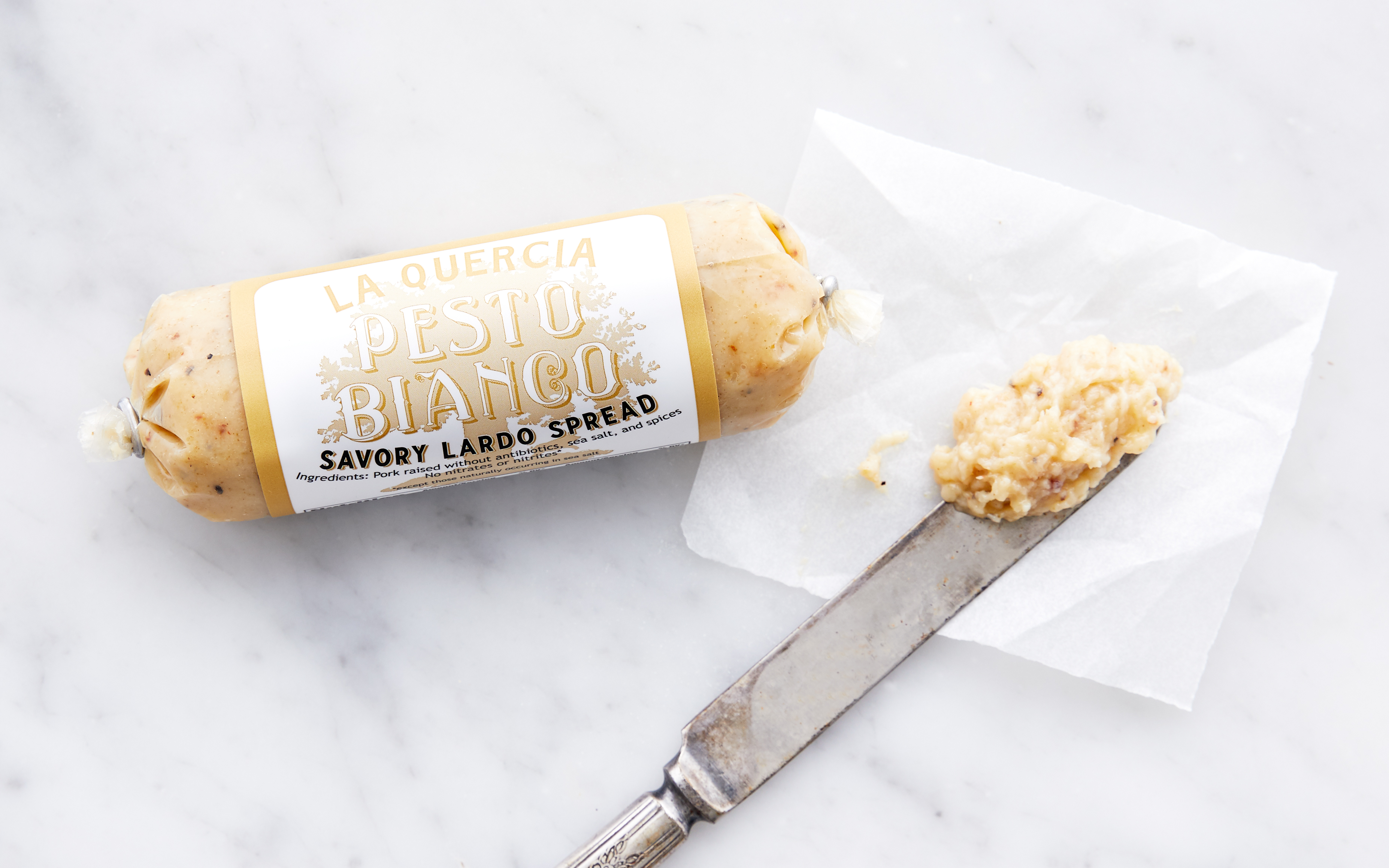 Pesto Bianco Savory Lardo Spread 4 oz La Quercia Good Eggs