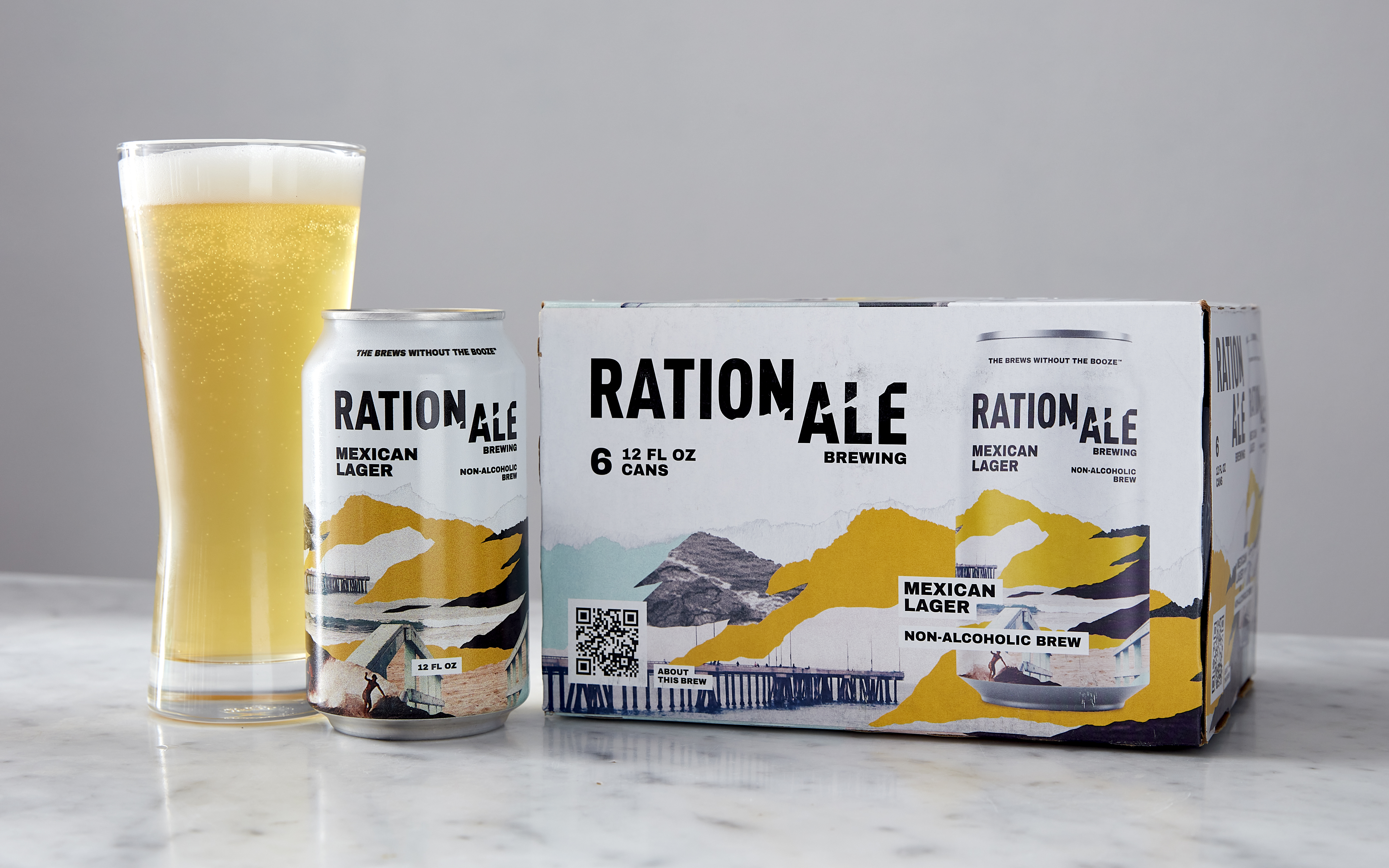 Mexican Lager NonAlcoholic Brew 6 count RationAle Brewing Good Eggs