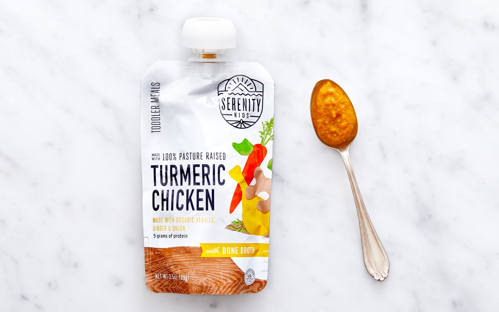 Turmeric Chicken Bone Broth Toddler Puree oz Serenity Kids