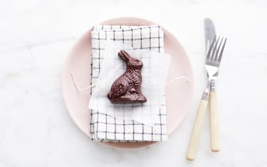 Organic Dark Chocolate Placesetting Bunny