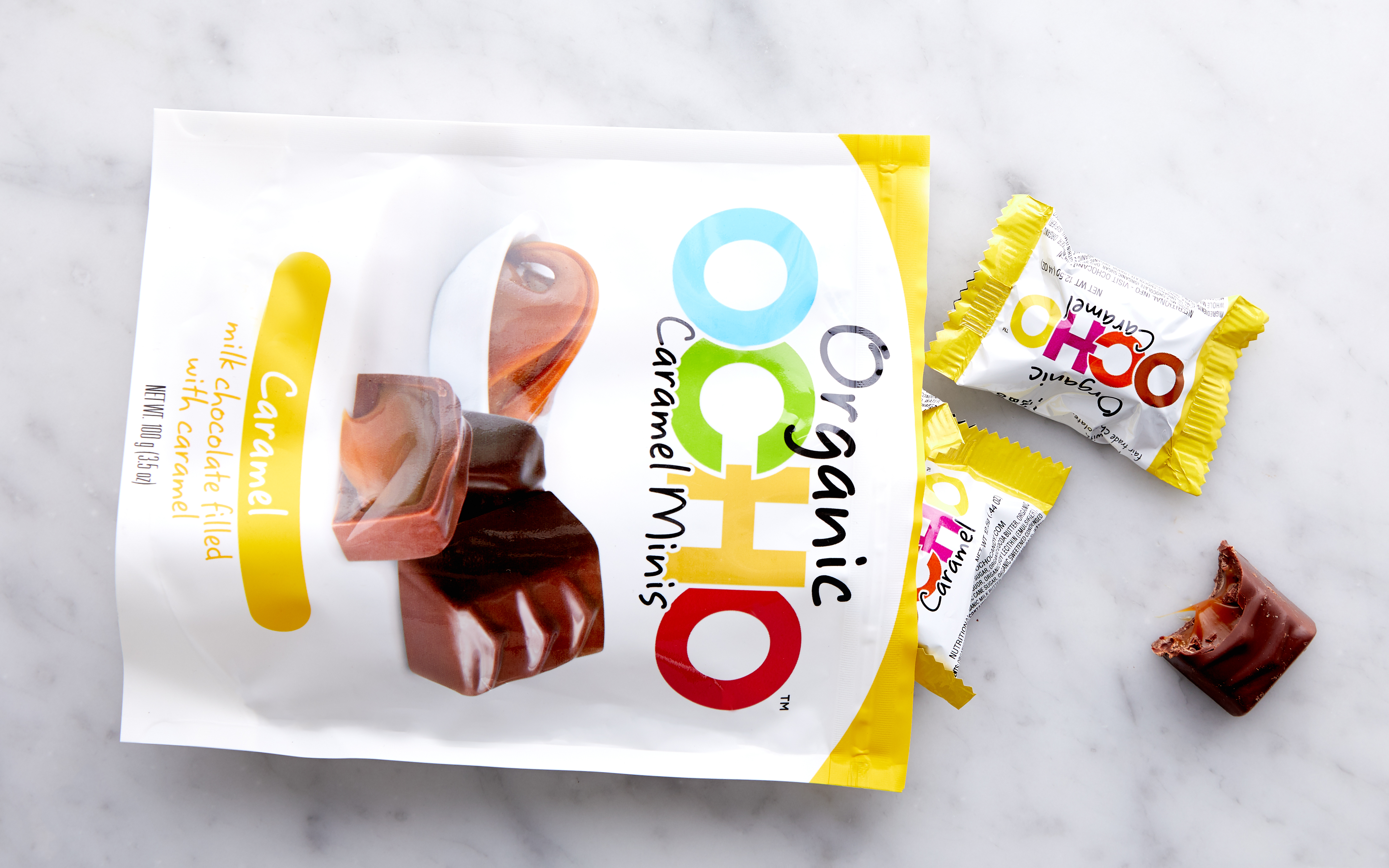 Organic Chocolate Caramel Minis 3.5 oz Ocho Candy Good Eggs