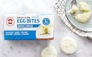 Sous-Vide Egg White Bites with Broccoli & Parmesan