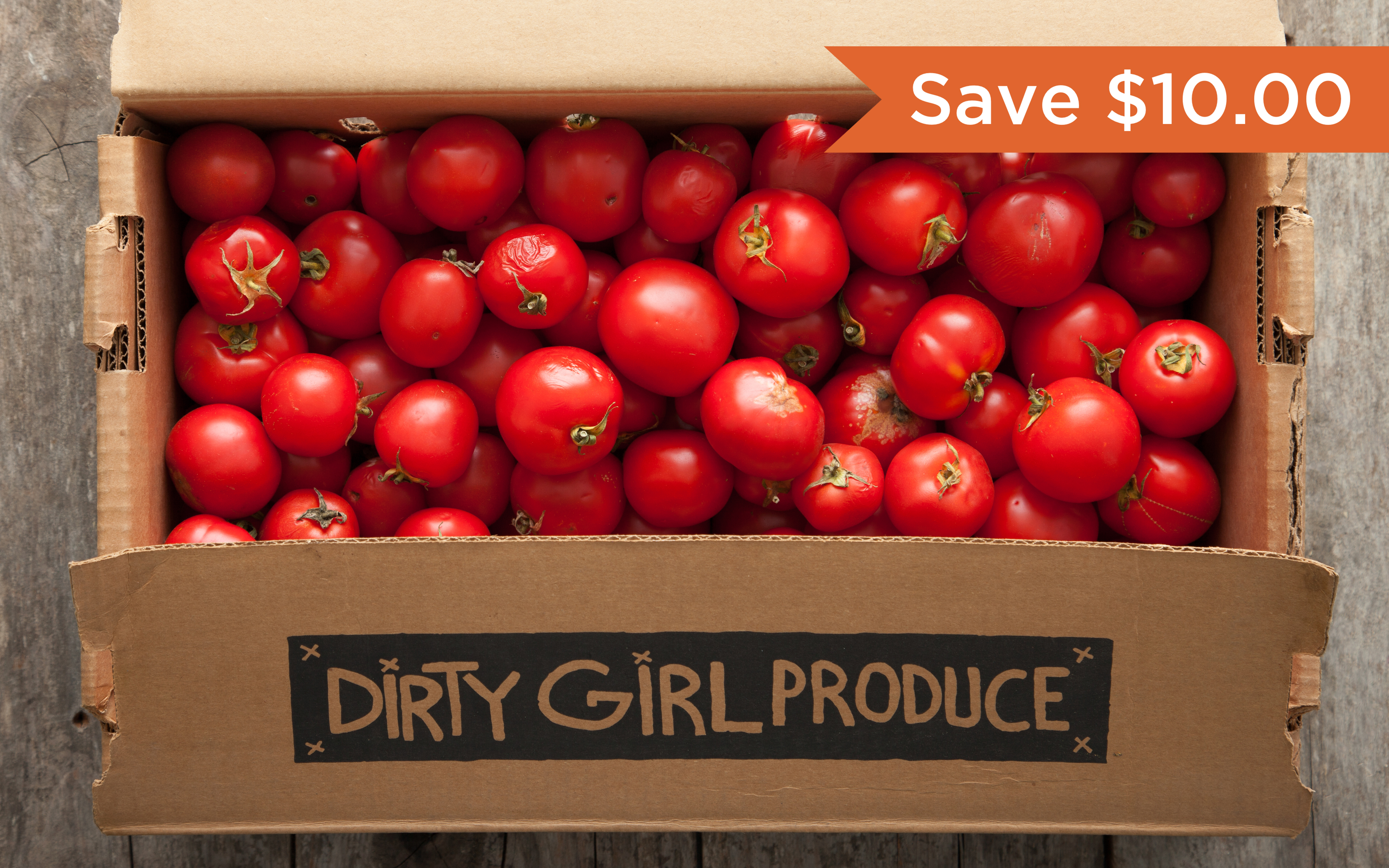Case of Organic DryFarmed Early Girl Canning Tomatoes 20 lb Dirty