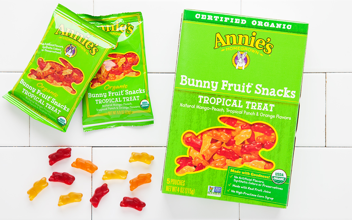 Organic Tropical Treat Bunny Fruit Snacks (Vegan) | 5 count | Annie's  Homegrown | Good Eggs