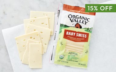 Organic Sliced Baby Swiss Cheese