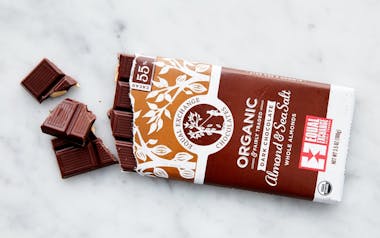 Organic 55% Dark Chocolate Almond & Sea Salt Bar