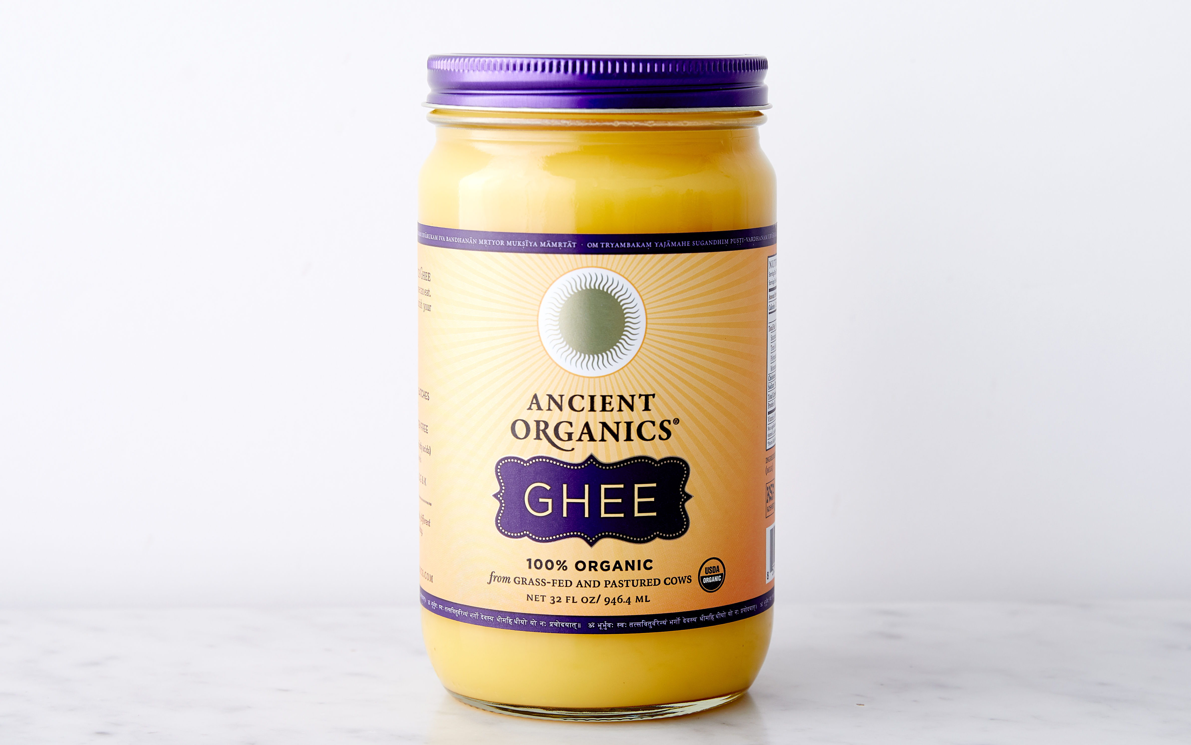 Organic Grass Fed Ghee 32 fl oz Ancient Organics Good Eggs